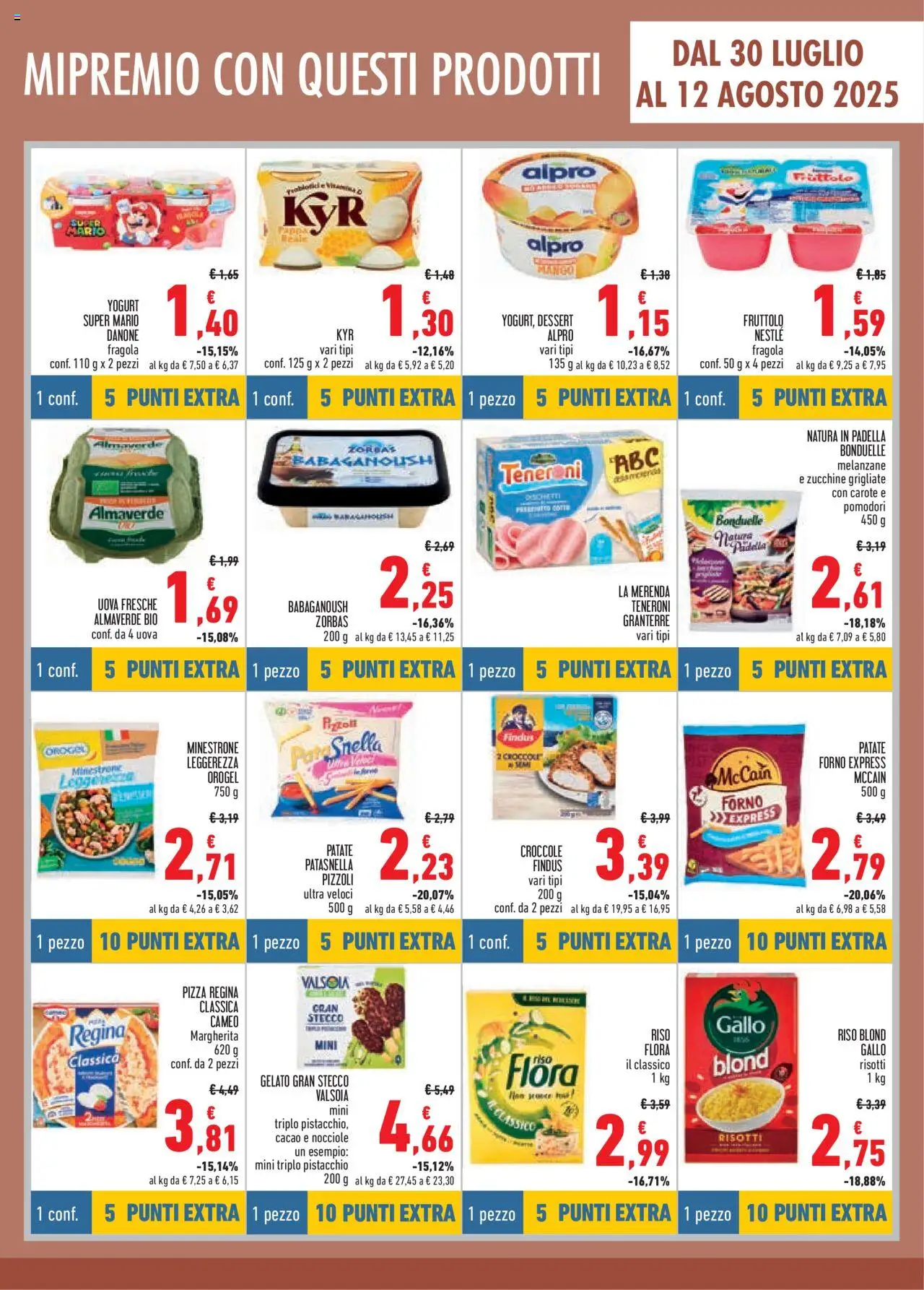 Volantino Conad del 16.07.2025 | Pagina: 9 | Prodotti: Minestrone, Yogurt, Patate, Nocciole