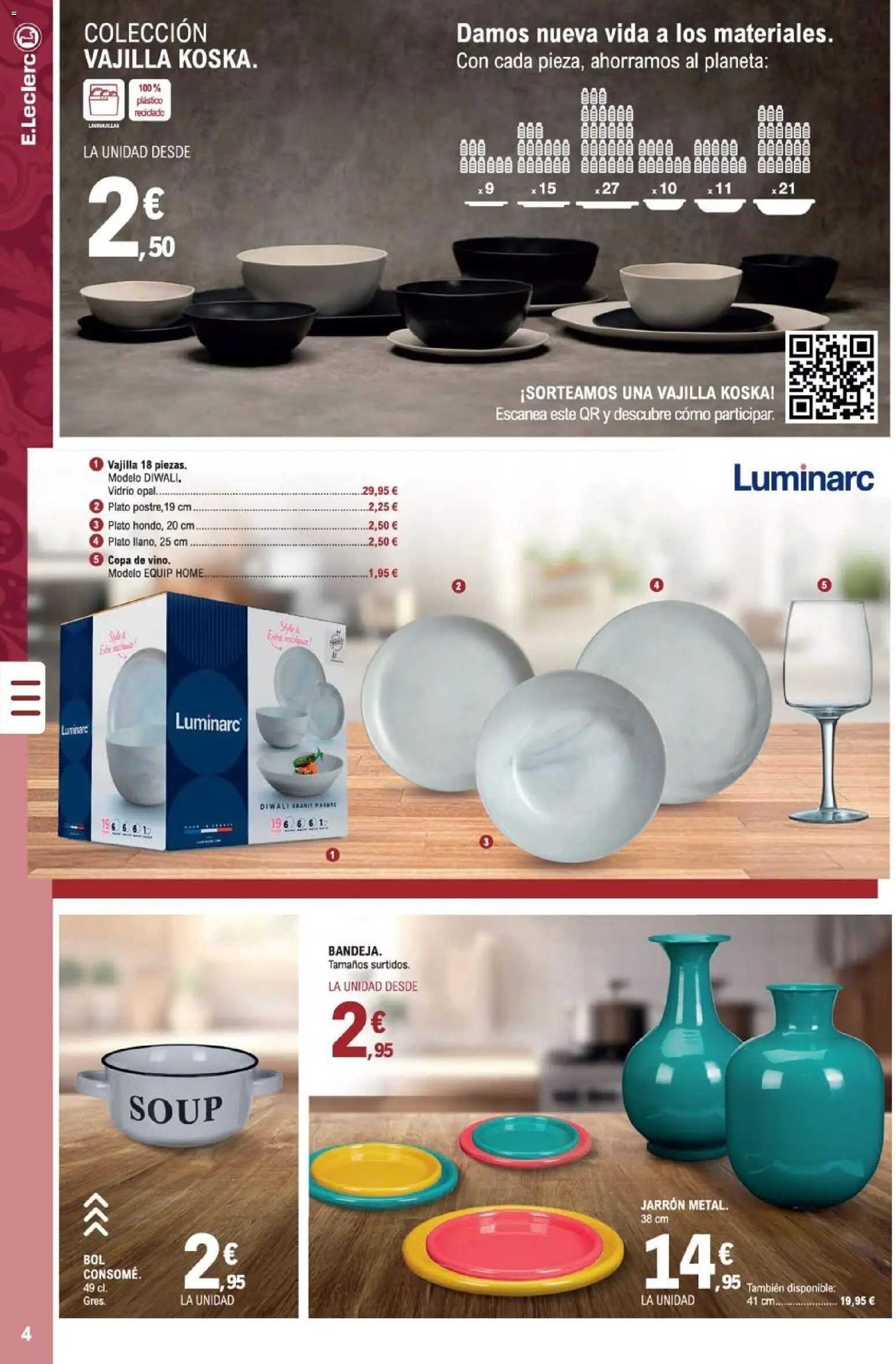 E.Leclerc folleto │ válido desde el 07.01.2026 | Página: 4 | Productos: Βρεφικό κρεβάτι, Jarrón