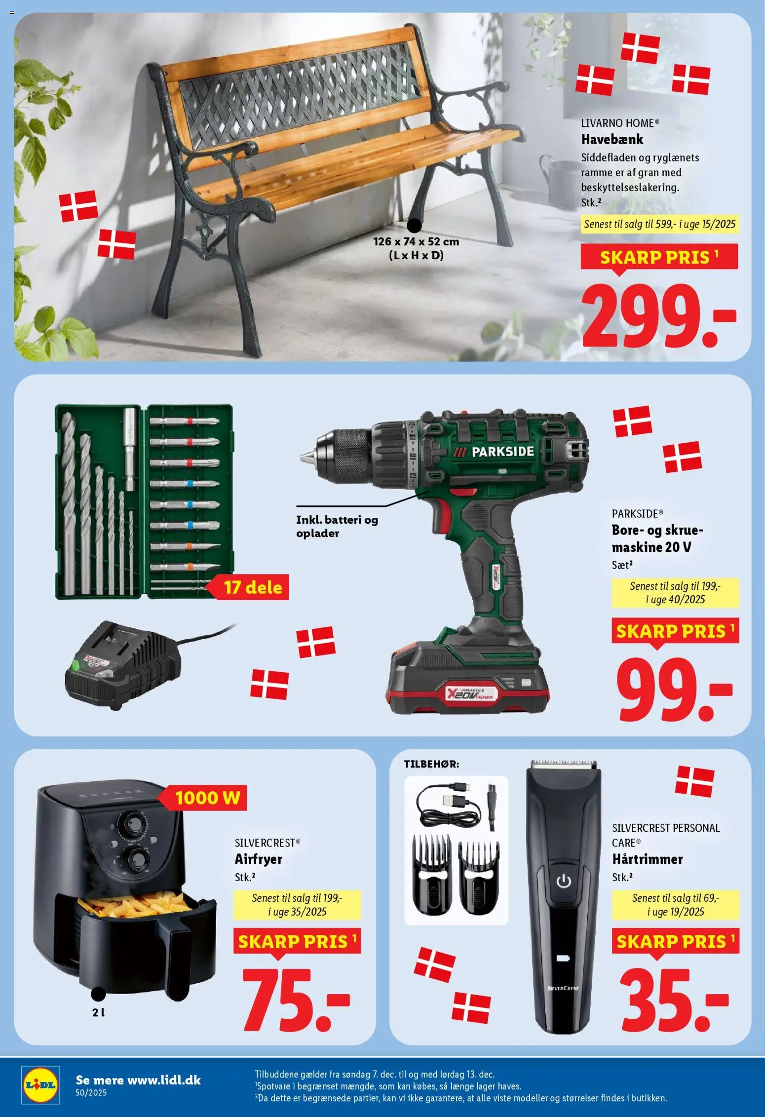 Lidl tilbudsavis – gyldig fra 07.12.2025 | Side: 4 | Produkter: Søm, Skrue, Hårtrimmer, Batteri