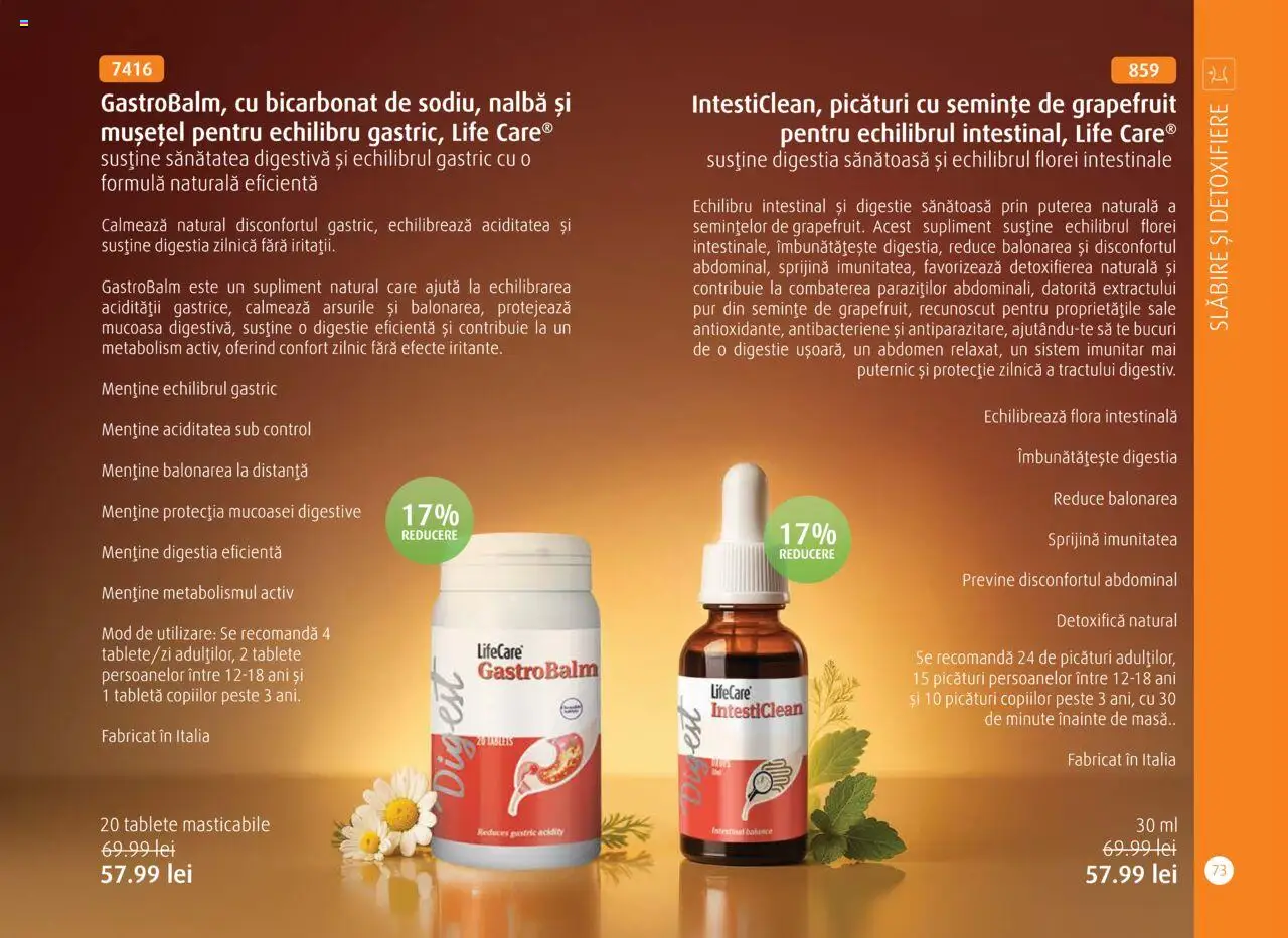 Noul catalog Life Care – valabil de la 01.10.2025 | Pagină: 75 | Produse: Tabletă, Masă, Semințe, Pește