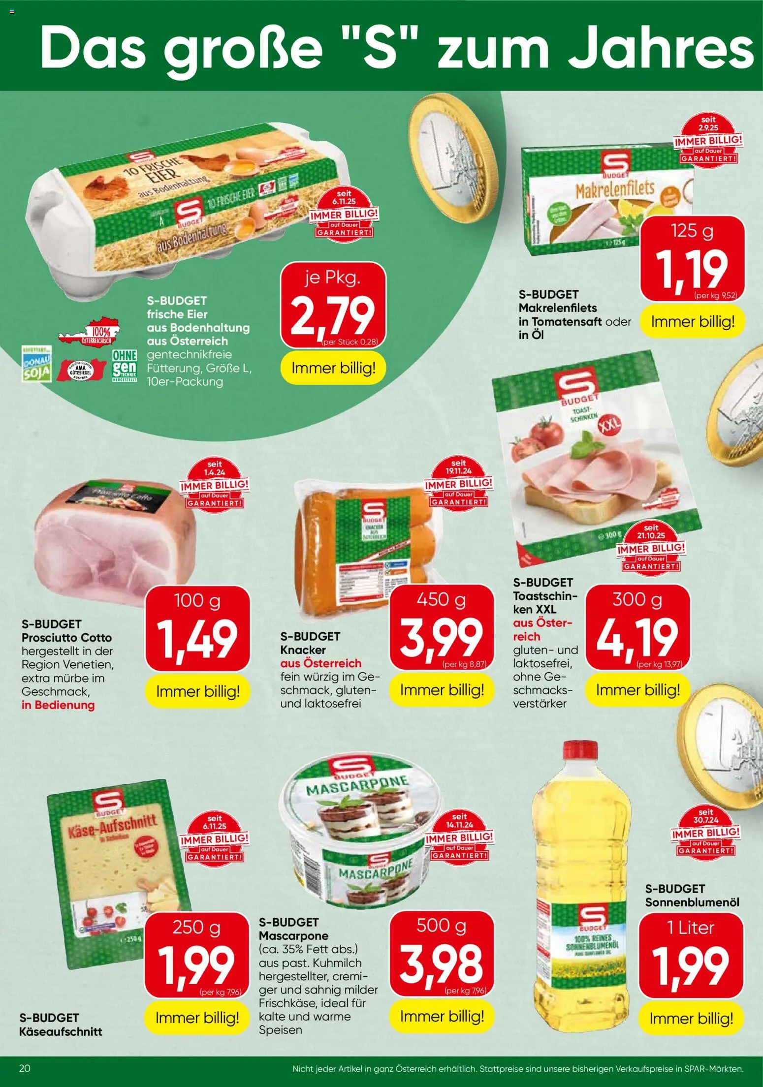 Spar Flugblatt - Niederösterreich gültig ab 08.01.2026 | Seite: 20 | Produkte: Eier, Öl, Schinken