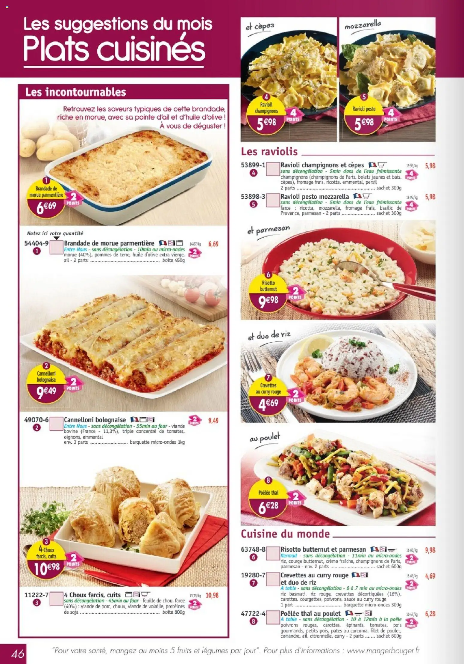 {H1} | Page: 46 | Produits: Curry, Butternut, Morue, Pâtes