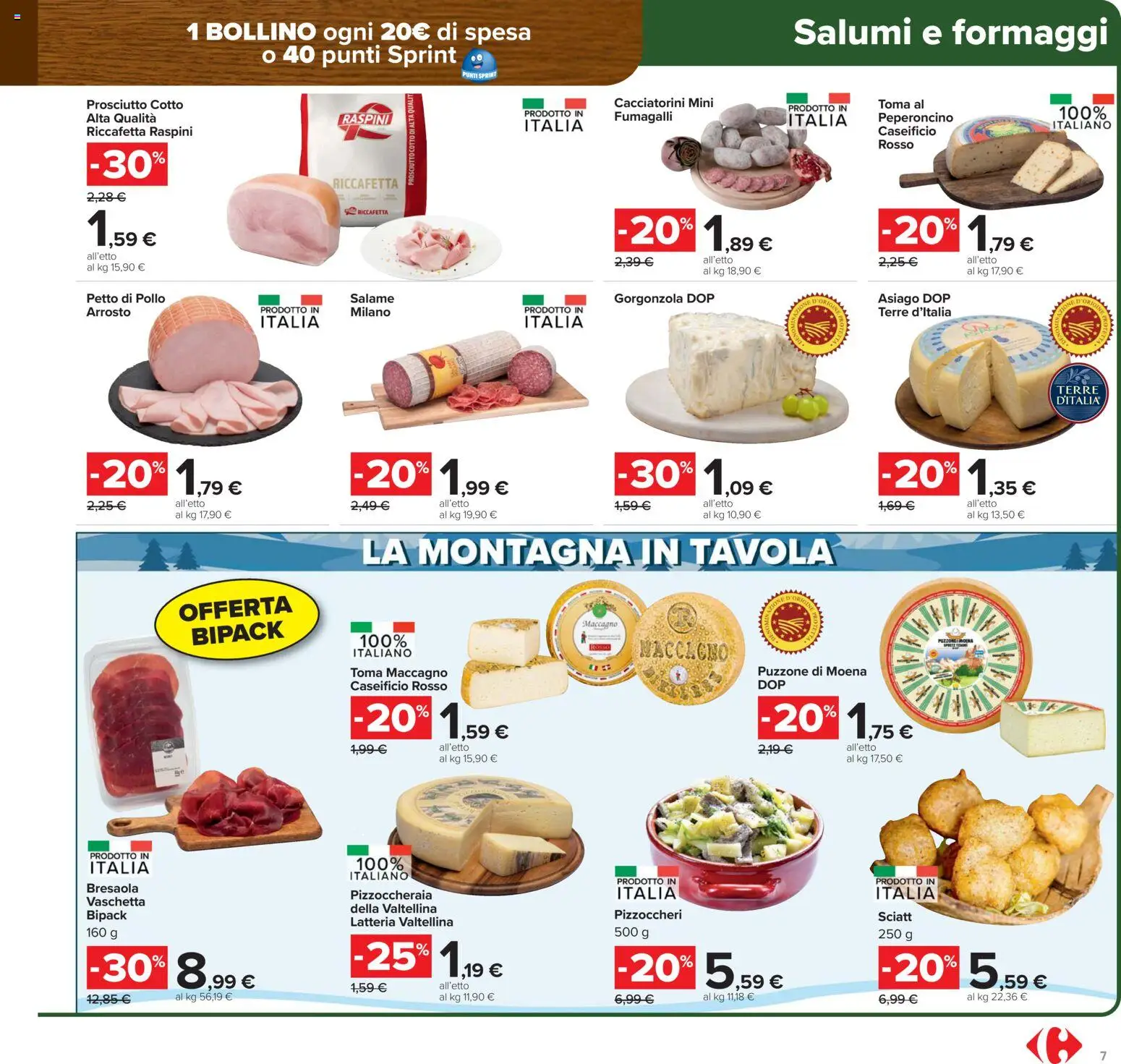 Volantino Carrefour del 17.02.2026 | Pagina: 7 | Prodotti: Prosciutto Cotto, Salame, Bresaola, Prosciutto