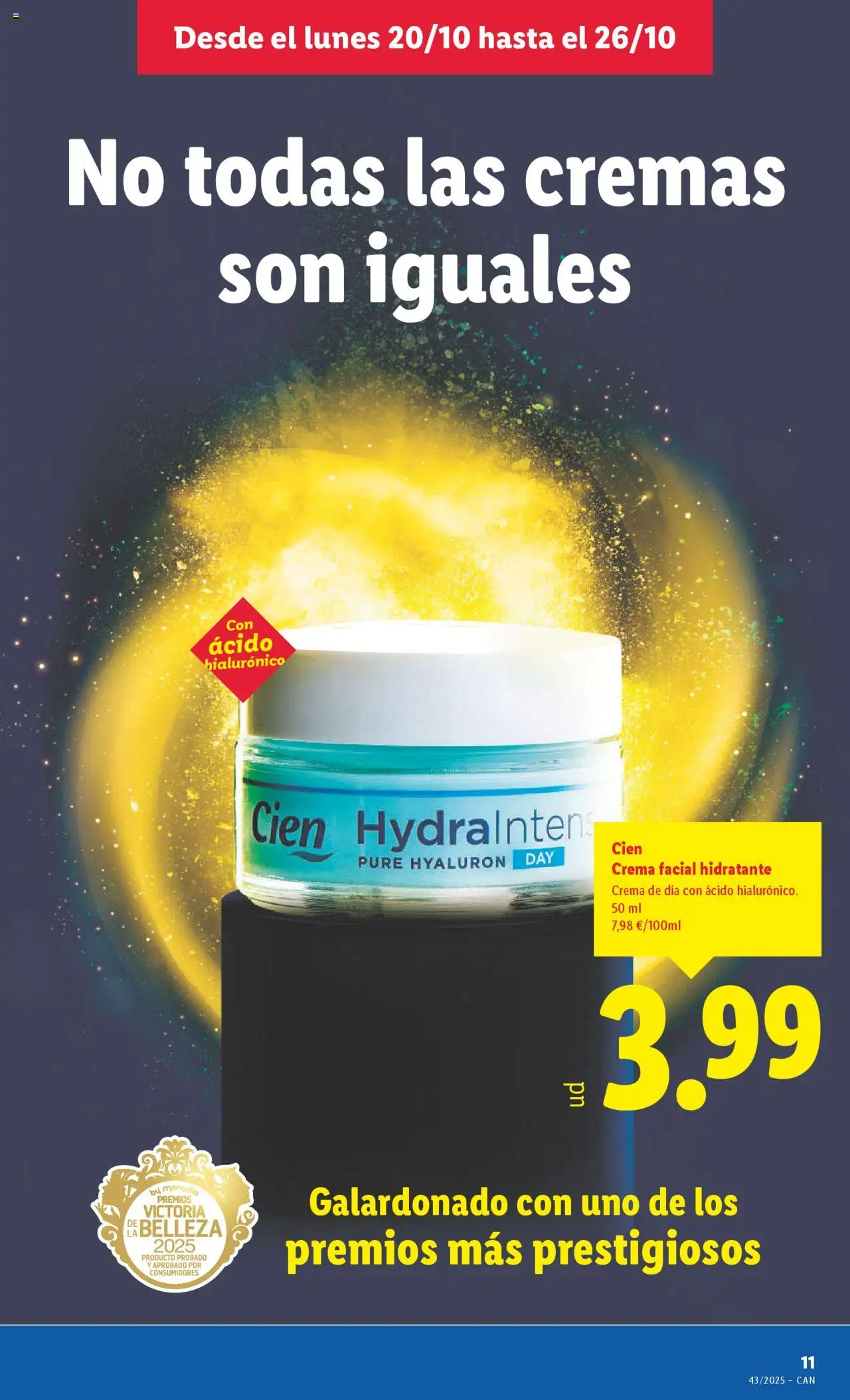 Lidl - Canarias │ válido desde el 20.10.2025 | Página: 17 | Productos: Crema facial, Crema, Crema de día