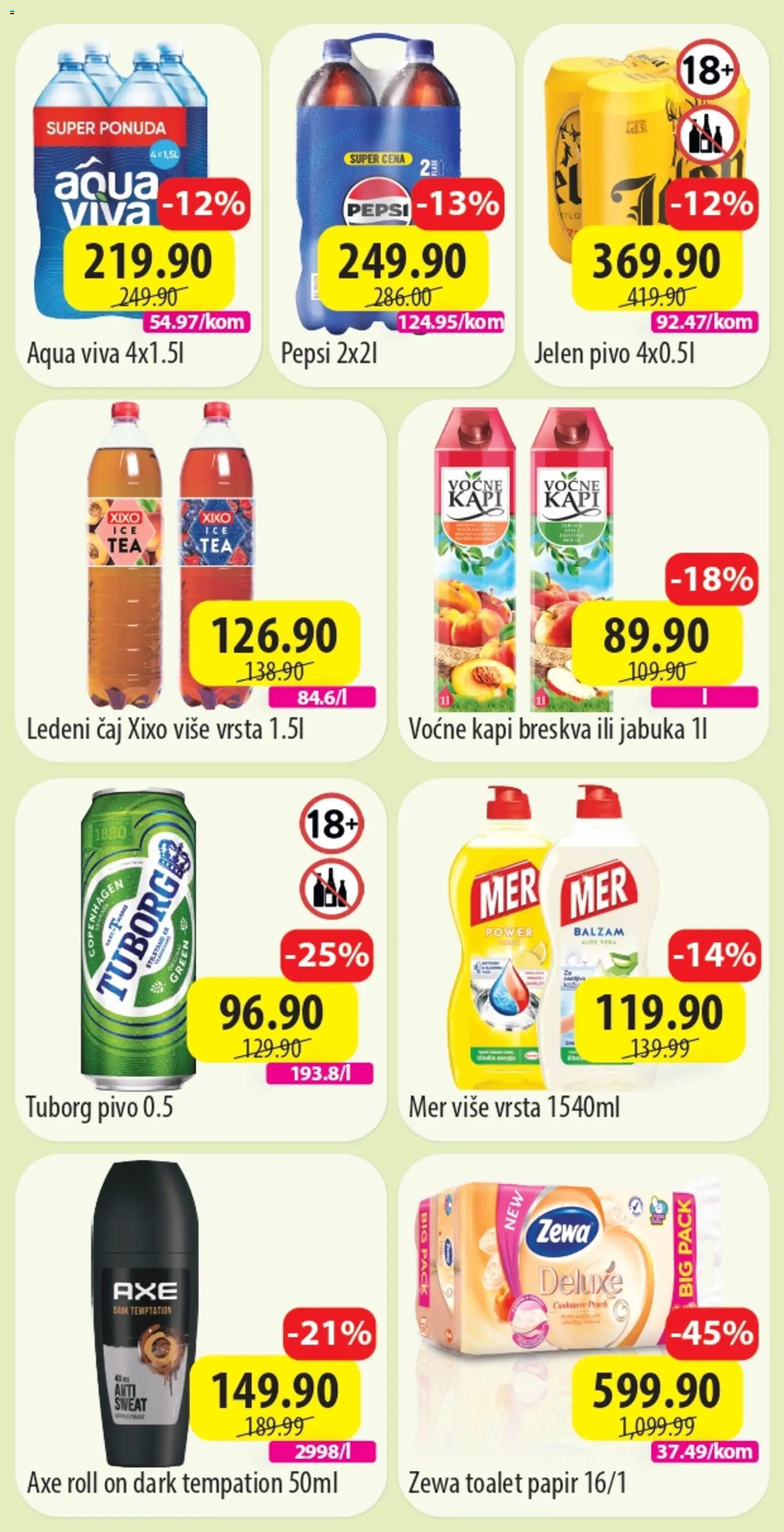 Senta Promet katalog - važi od 27.04.2026 | Strana: 3 | Proizvode: Tuborg, Balzam, Breskva, Pepsi
