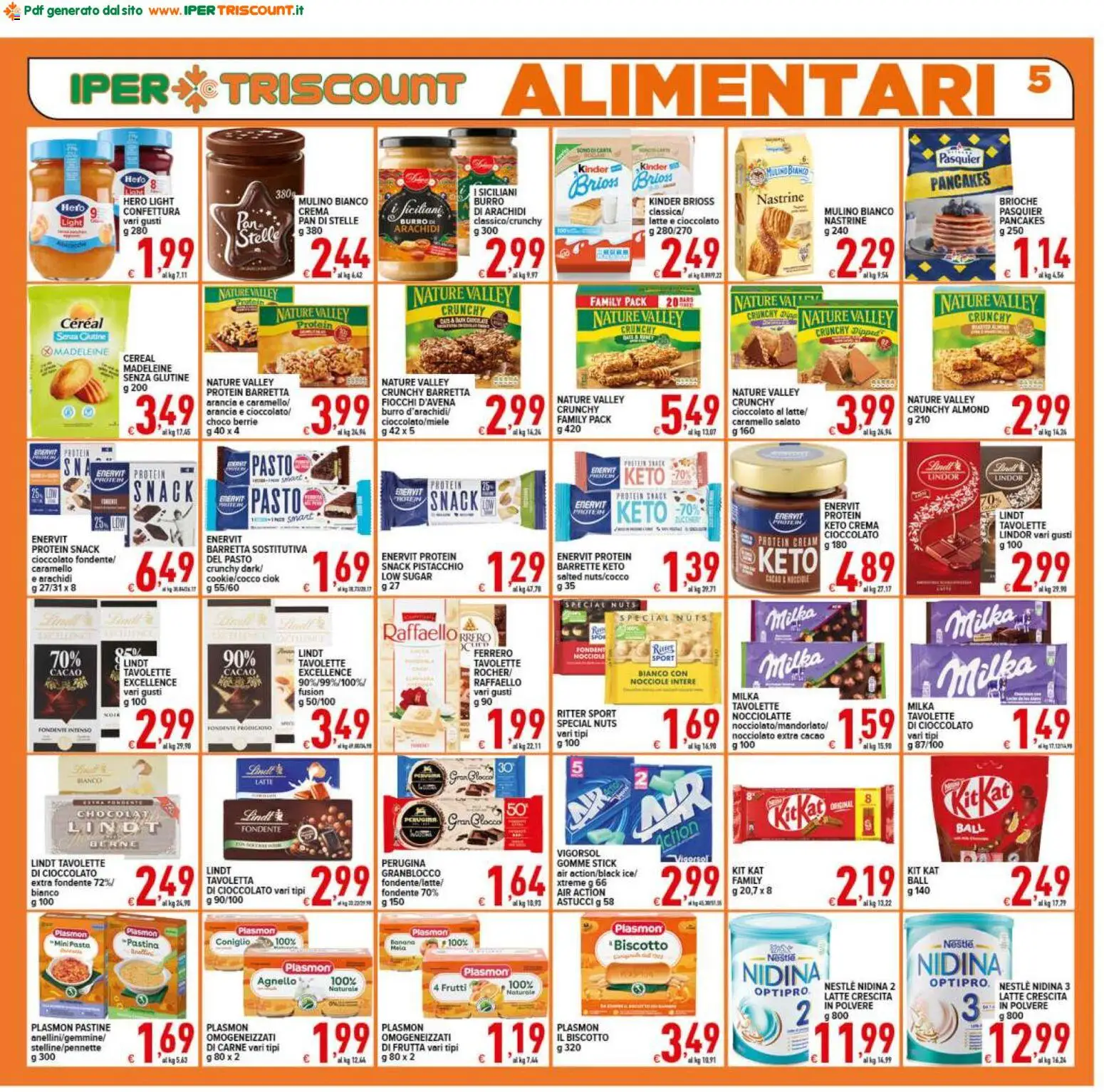 Volantino Ipertriscount del 26.01.2026 | Pagina: 5 | Prodotti: Cioccolato, Fiocchi, Arachidi, Cacao