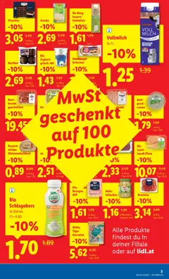 Lidl Flugblatt ab 04.12.2025 gültig | Seite: 3 | Produkte: Milch, Creme, Joghurt