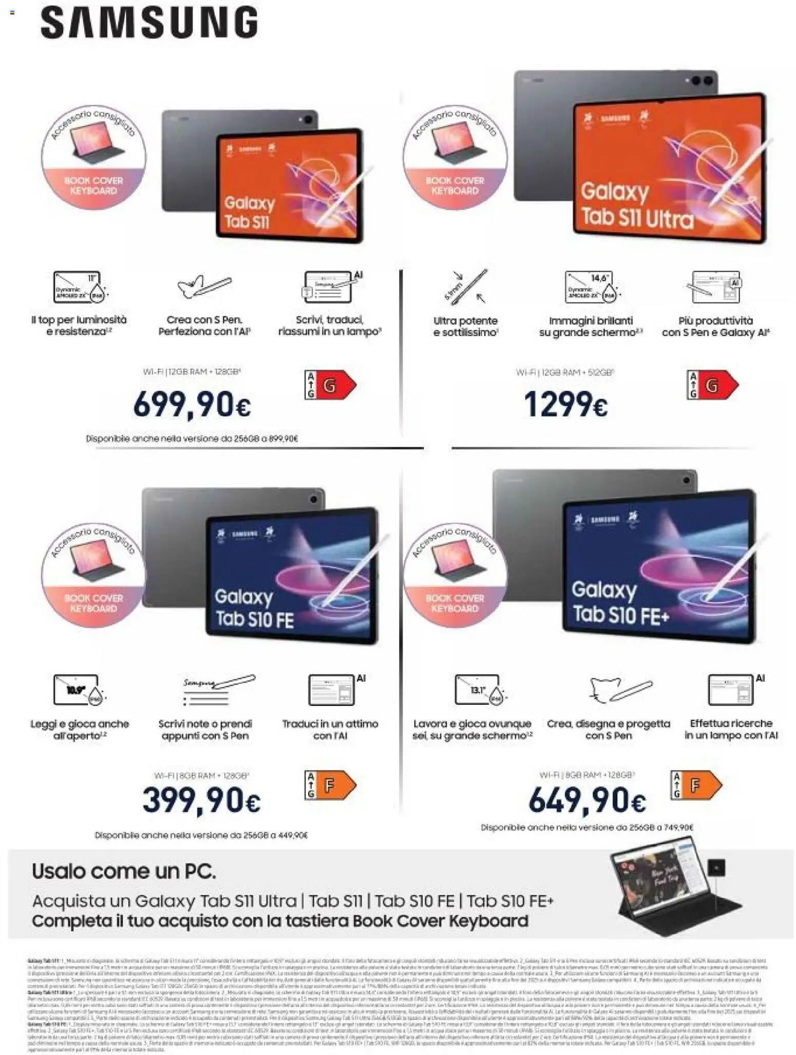 Volantino Unieuro del 16.01.2026 | Pagina: 38 | Prodotti: Schermo, Top, Tastiera, Samsung