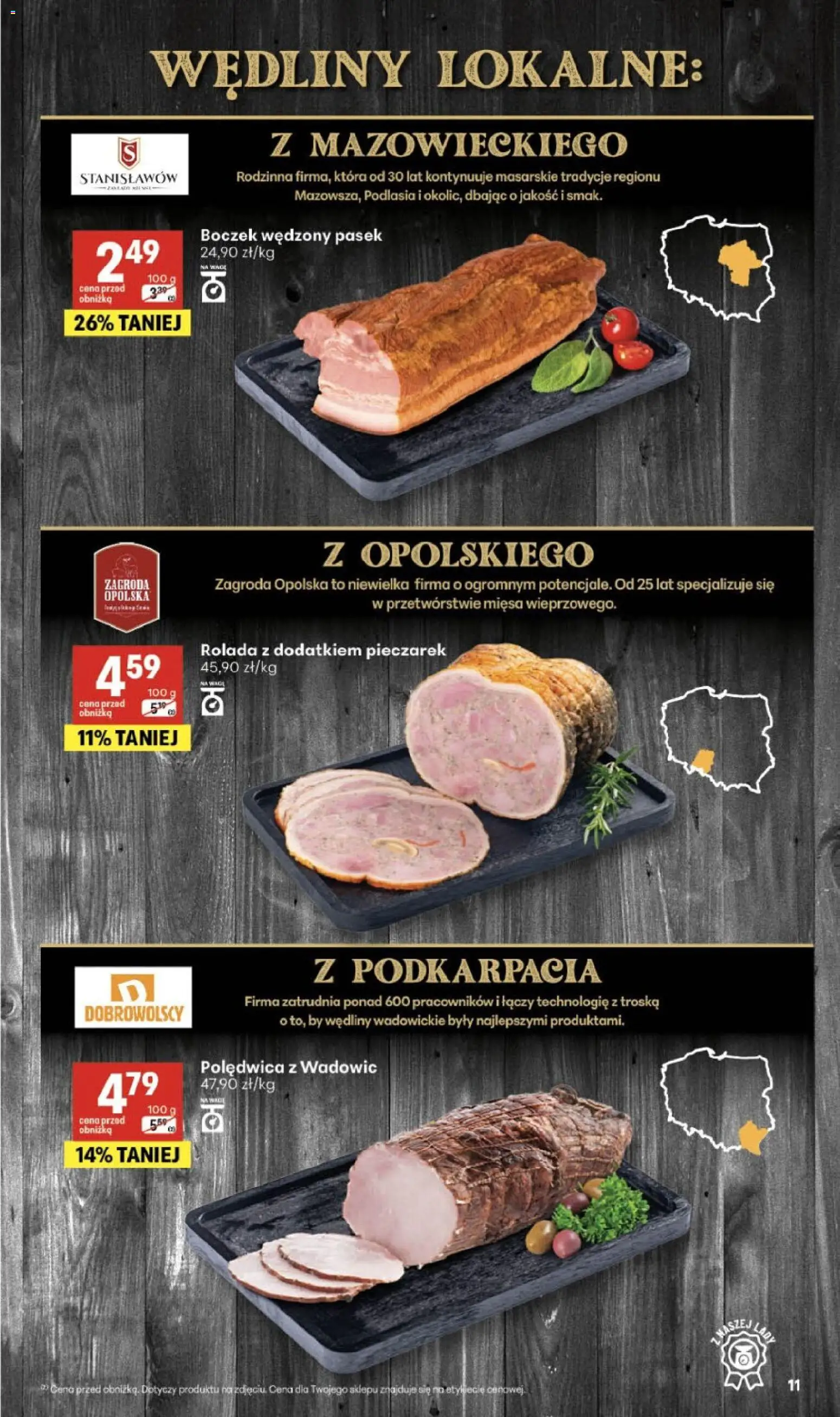 Delikatesy Centrum Gazetka od 19.02.2026 | Strona: 11 | Produkty: Pasek, Rolada, Boczek, Wędliny