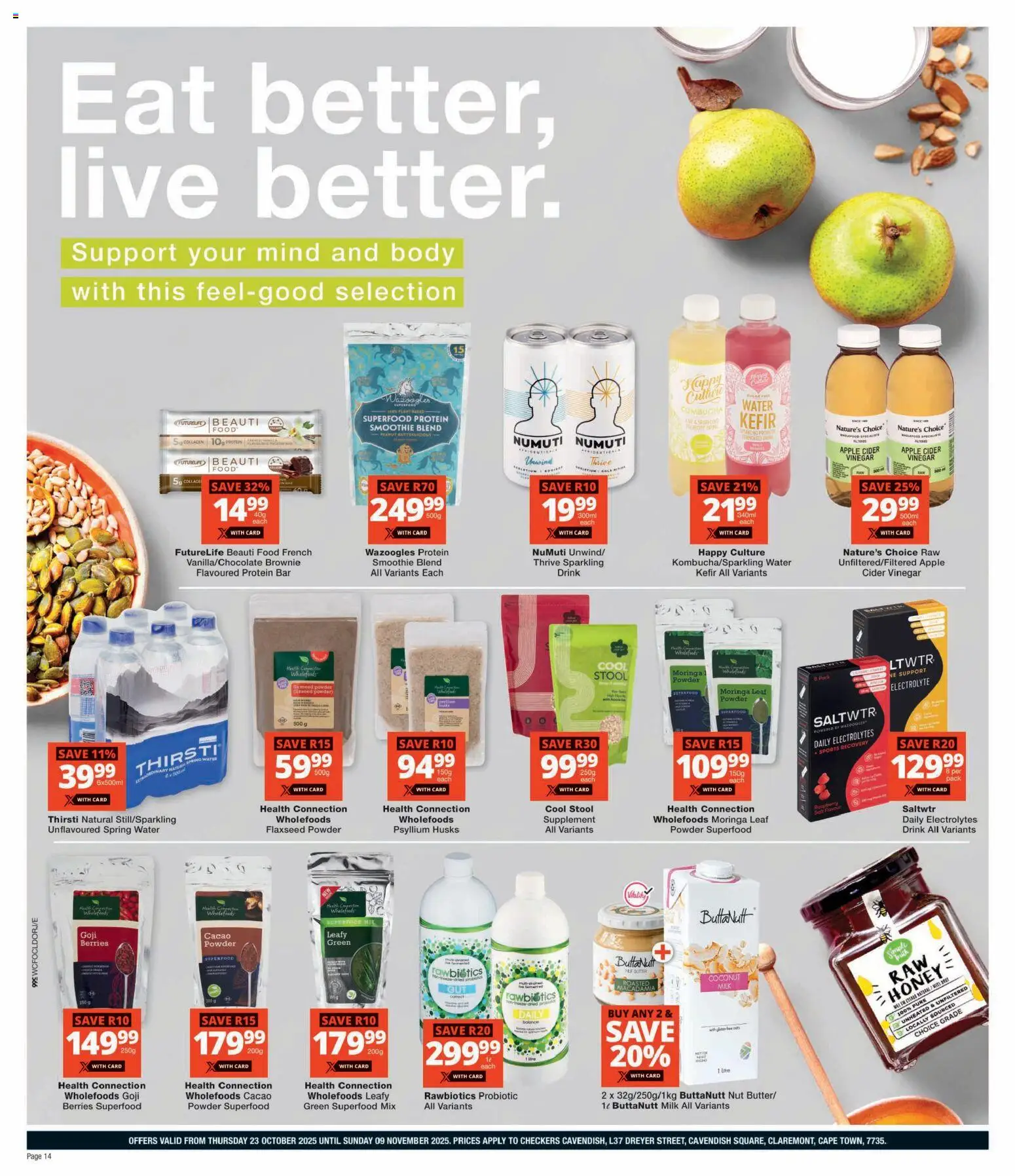 New Checkers catalogue – valid from 23.10.2025 | Page: 14 | Products: Stool, Detergente líquido, Cider, Powder