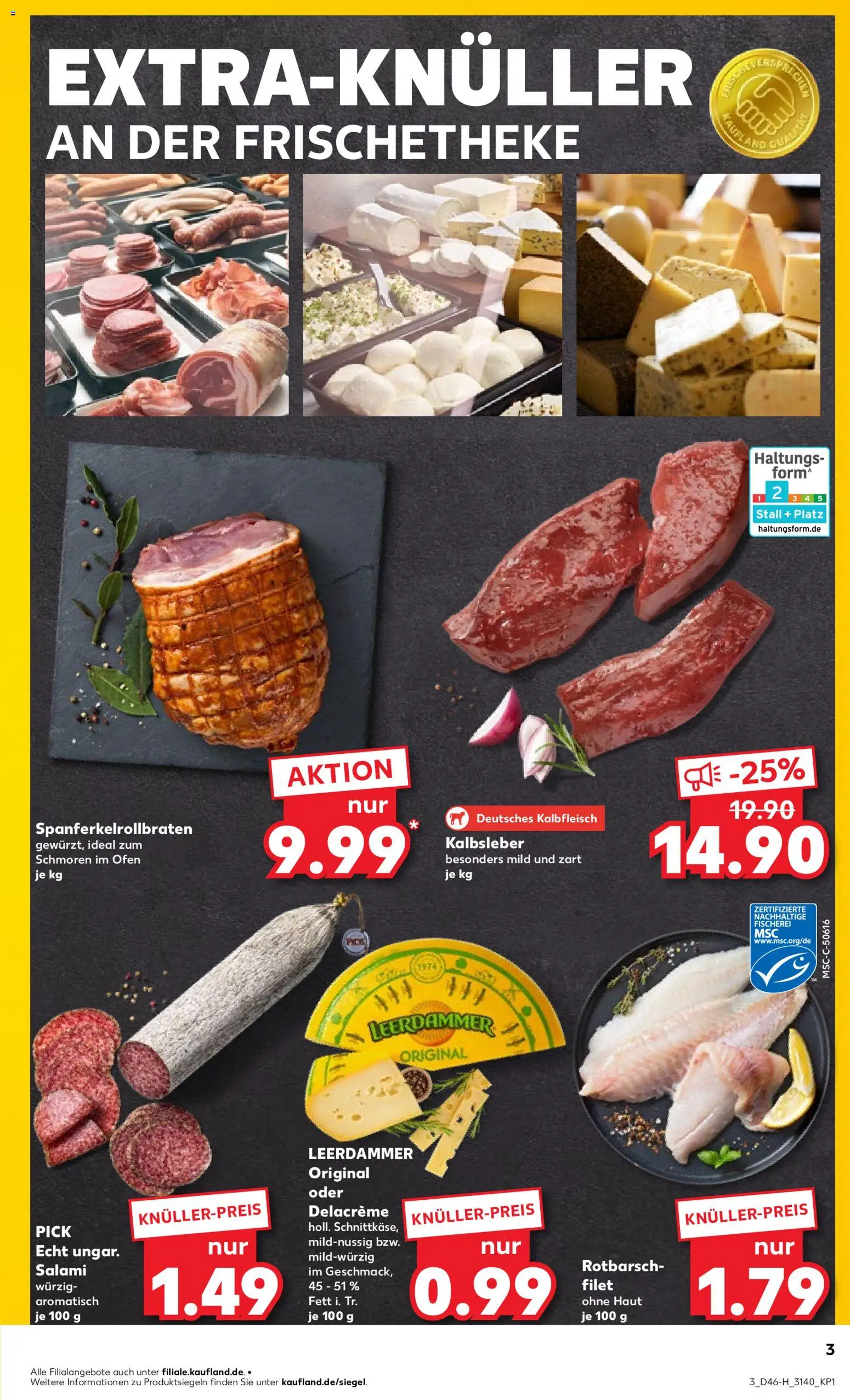 Kaufland prospekt Leipzig	 – gültig ab 13.11.2025 | Seite: 3 | Produkte: Ofen, Leerdammer, Kalbsleber, Salami