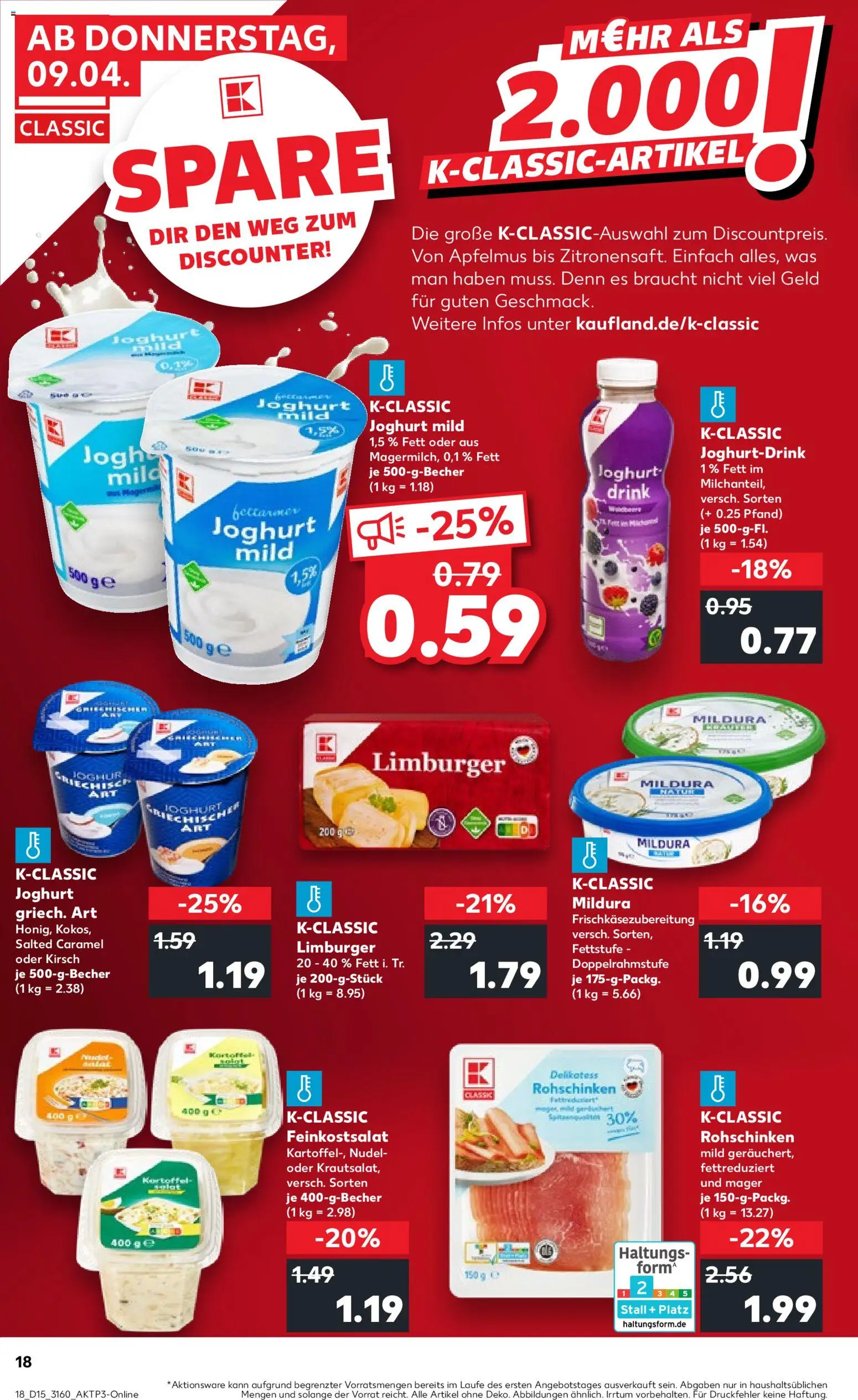 Kaufland Prospekt Frankfurt (Oder)	 – gültig ab 09.04.2026 | Seite: 18 | Produkte: Joghurt