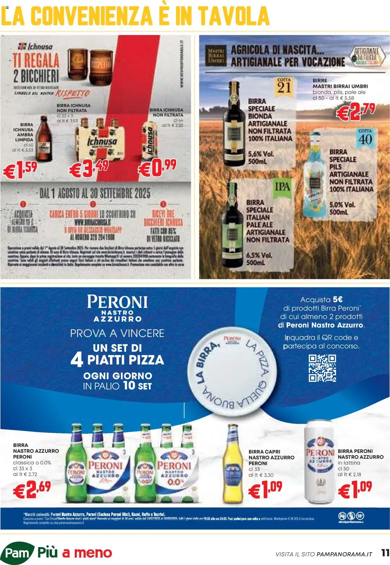 Volantino PAM del 07.08.2025 | Pagina: 11 | Prodotti: Pizza, Birra