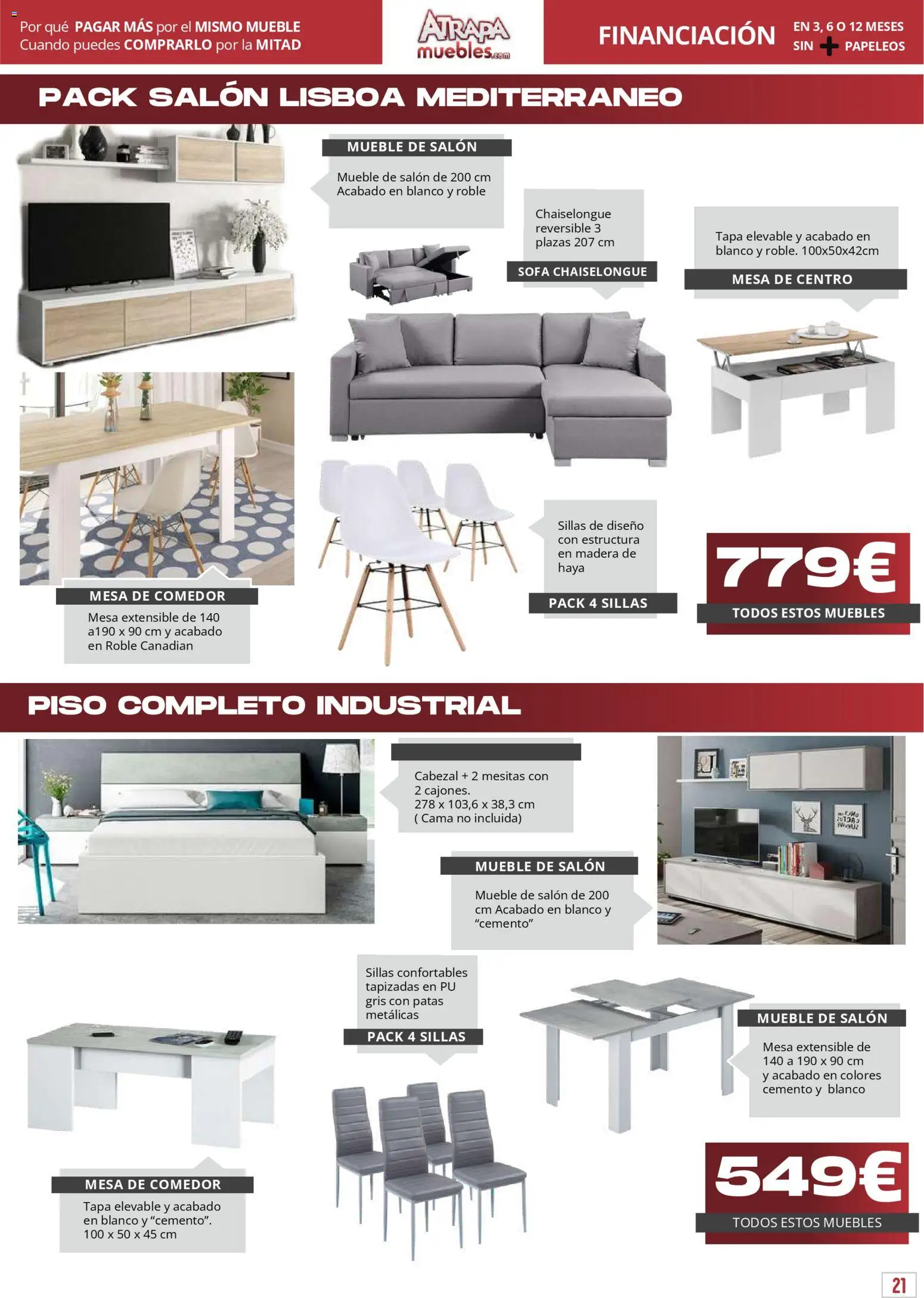 Atrapa Muebles - folleto │ válido desde el 01.01.2026 | Página: 21 | Productos: Muebles, Cama, Sofá, Mesa