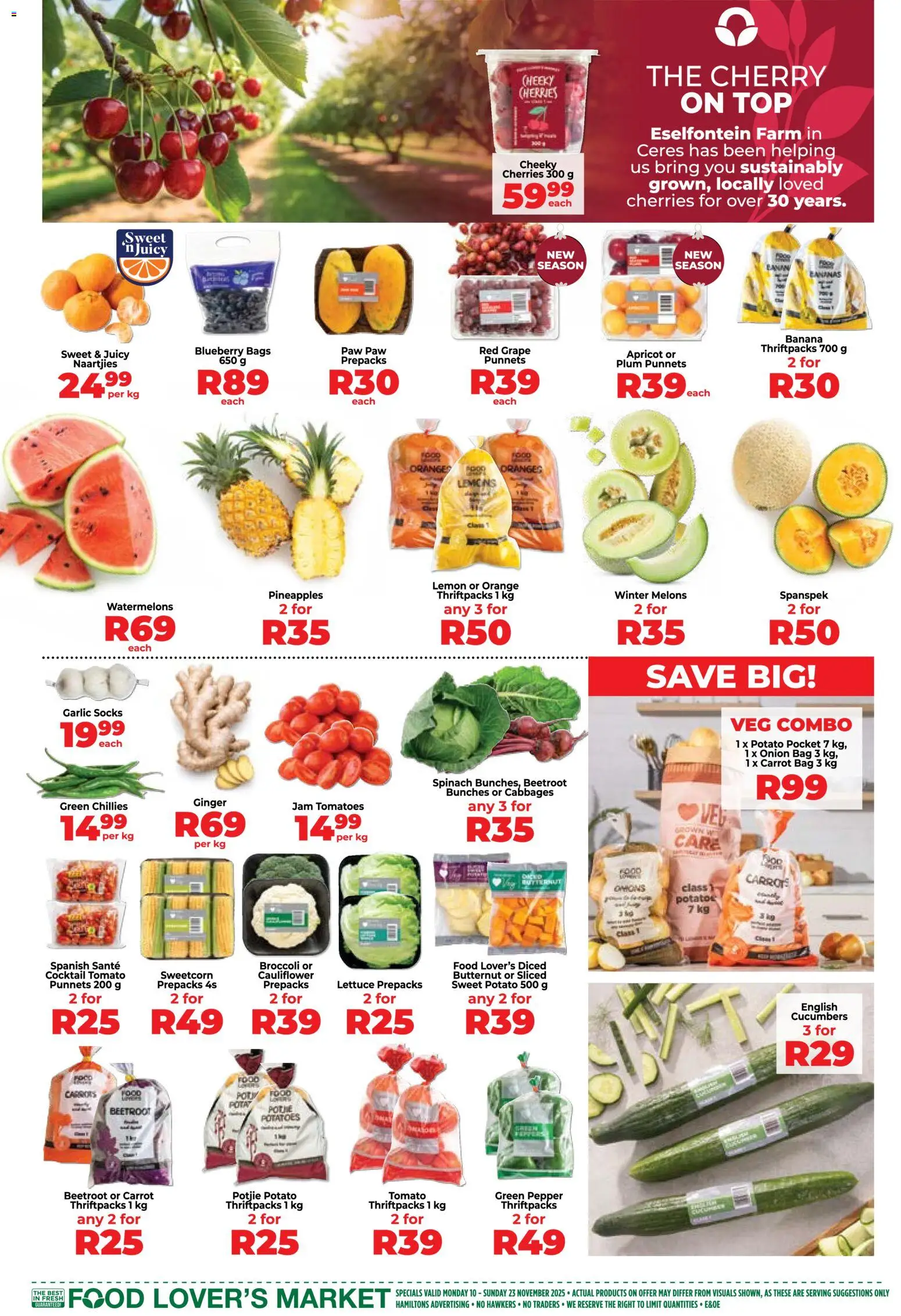 New Food Lover's Market catalogue – valid from 10.11.2025 | Page: 2 | Products: Melons, Tomatoes, Carrots, Lettuce