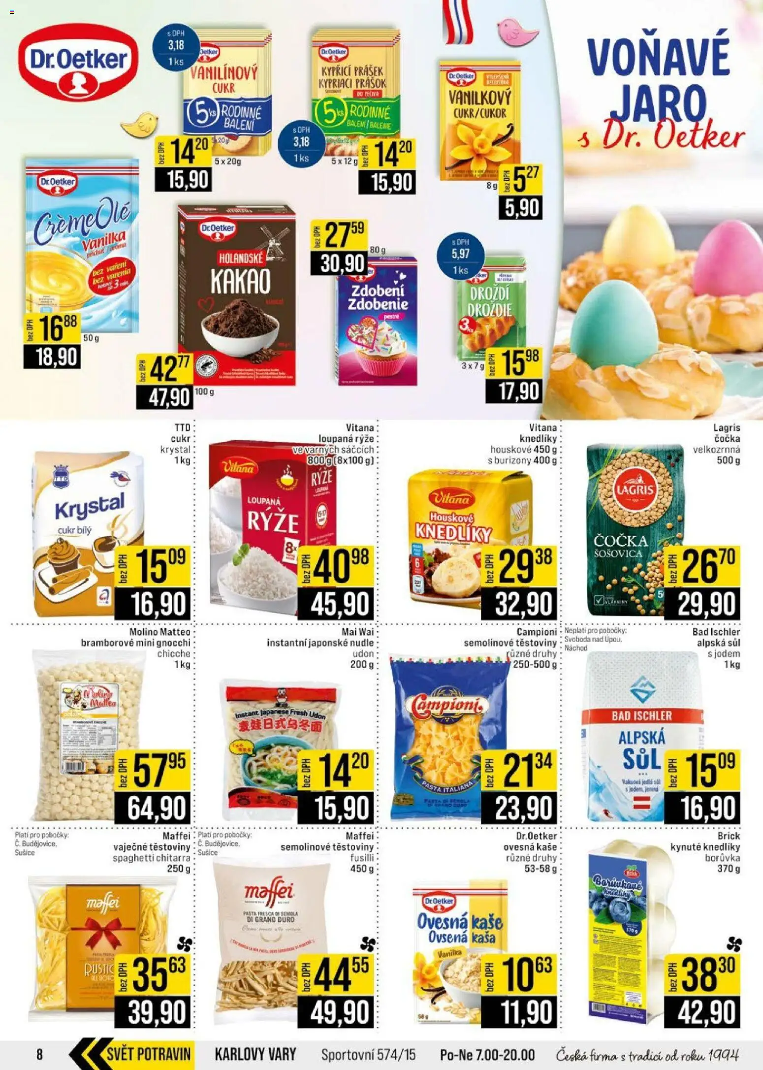 Jip leták - Cash & Carry od 01.04.2026 | Strana: 8 | Produkty: Těstoviny, Sušiče, Burizony, Gnocchi