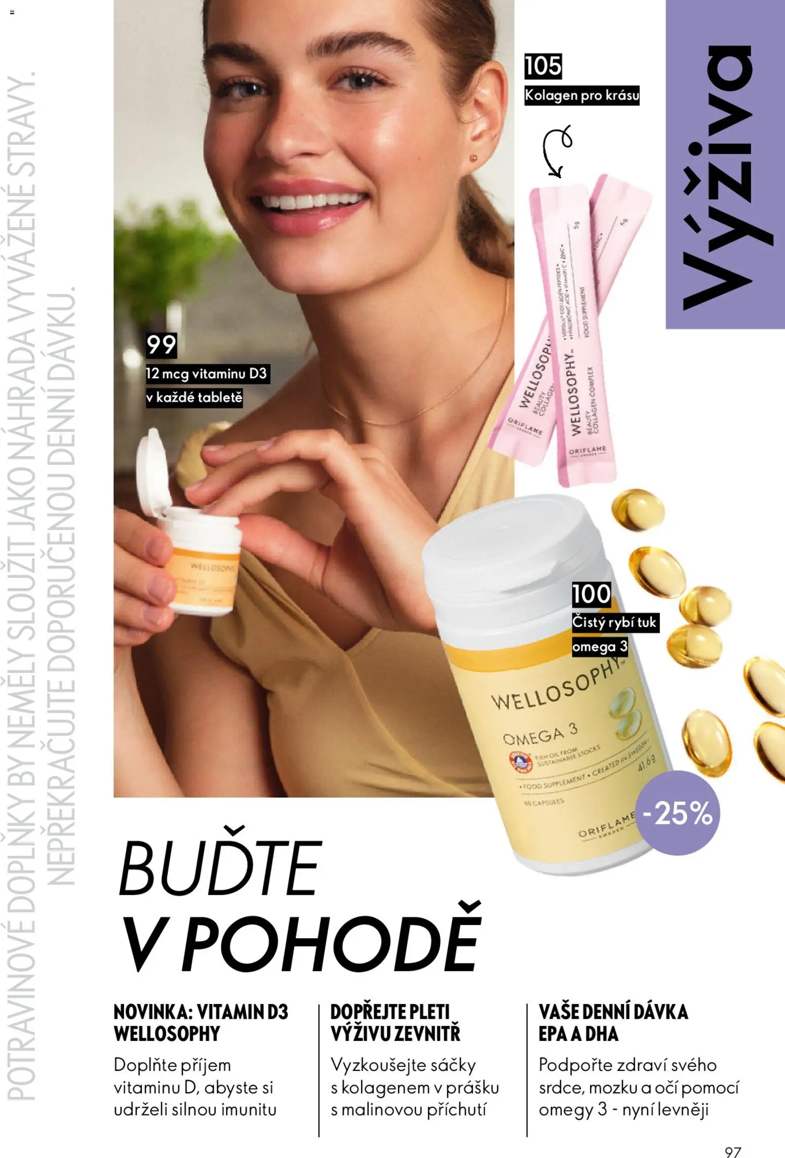 Oriflame katalog č.15/2025 od 22.10.2025 | Strana: 97 | Produkty: Omega 3, Tuk Omega, Omega, Kolagen