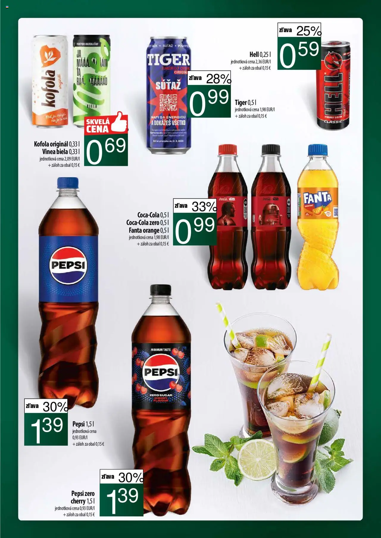 Nové COOP Jednota akcie – leták je platný od 11.09.2025 | Strana: 51 | Produkty: Kofola, Fanta, Pepsi, Vinea