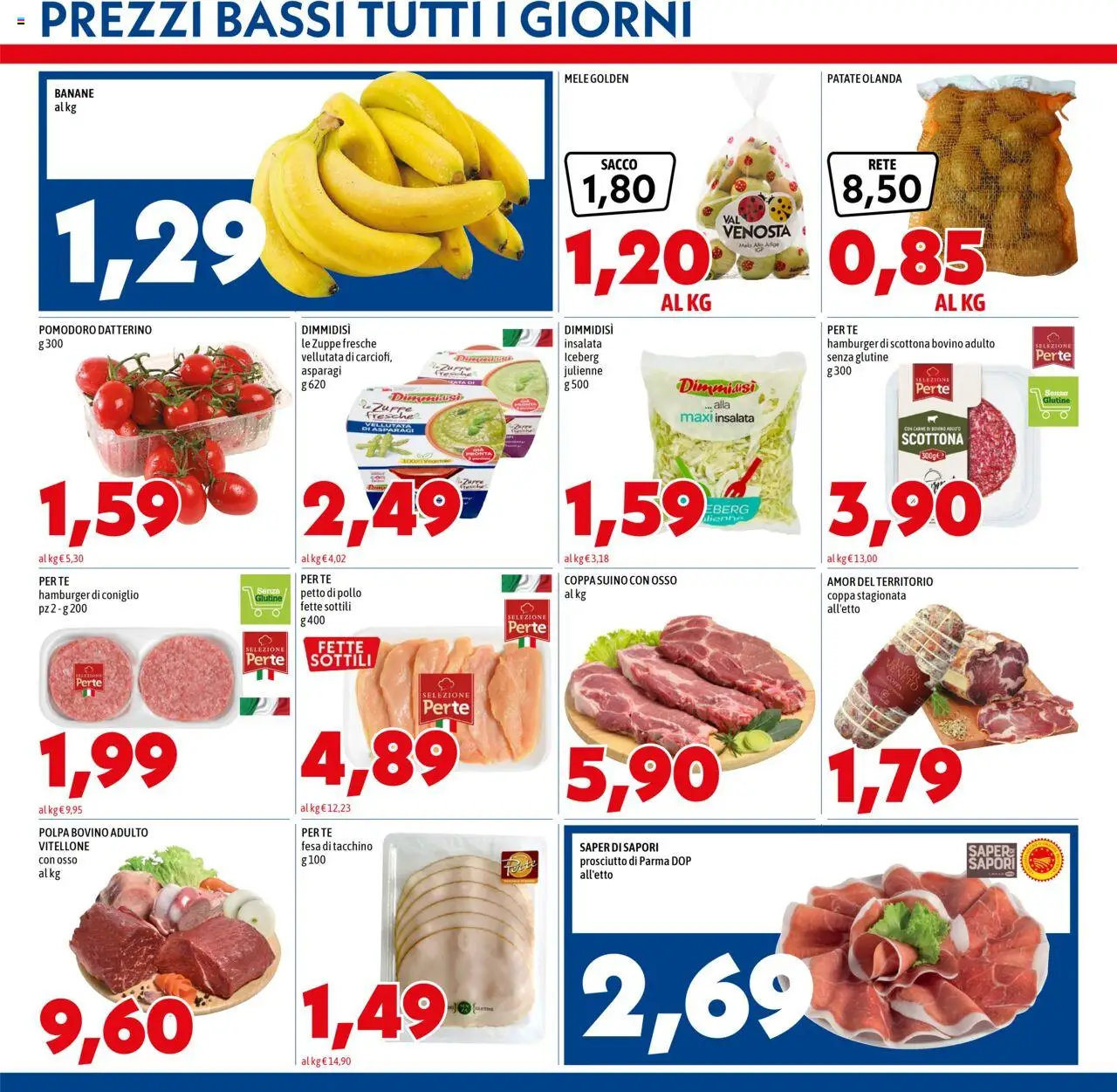 Volantino Mega del 16.10.2025 | Pagina: 3 | Prodotti: Bovino, Pollo, Banane, Pomodoro