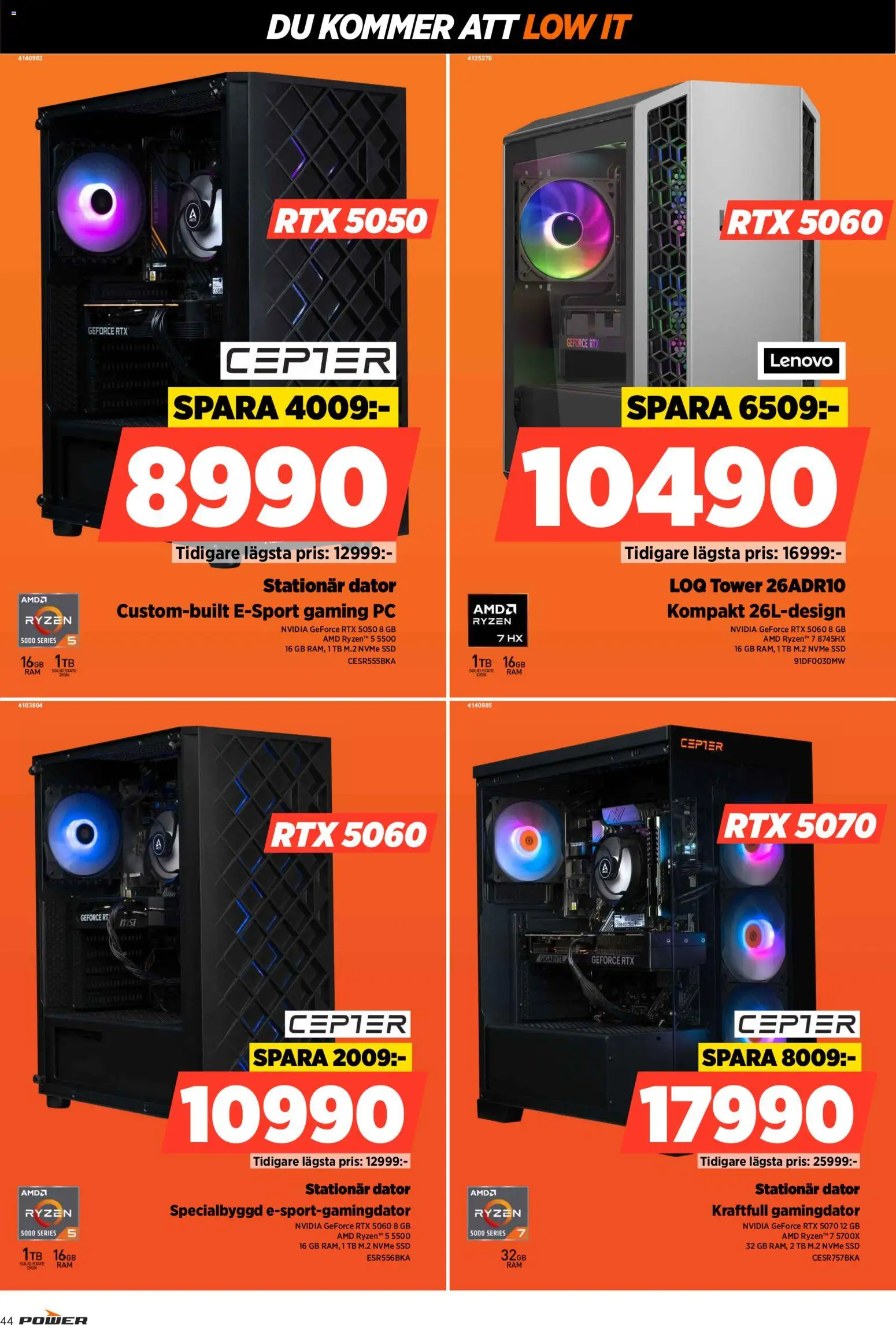 Power reklamblad aktuell från 17.11.2025 | Sida: 44 | Produkter: PC, Dator