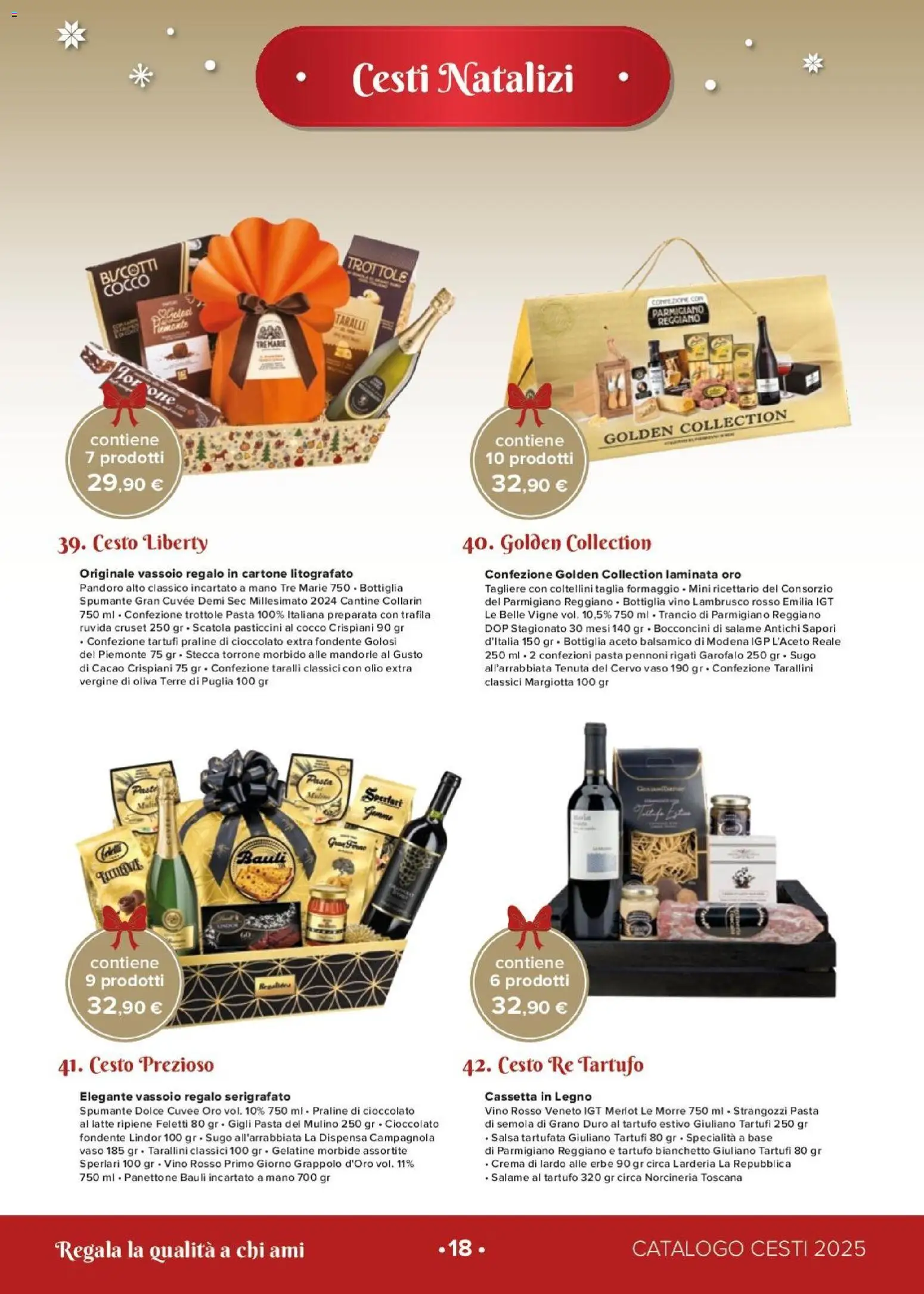 Volantino Oasi del 26.11.2025 | Pagina: 18 | Prodotti: Tagliere, Parmigiano reggiano, Bottiglia, Vino rosso