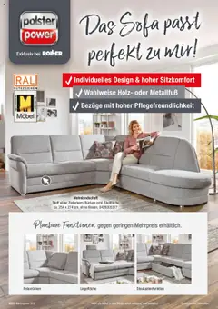 Roller Polster-Power Magazin 2025 – gültig ab 31.08.2025 | Seite: 2 | Produkte: Wohnlandschaft, Sofa