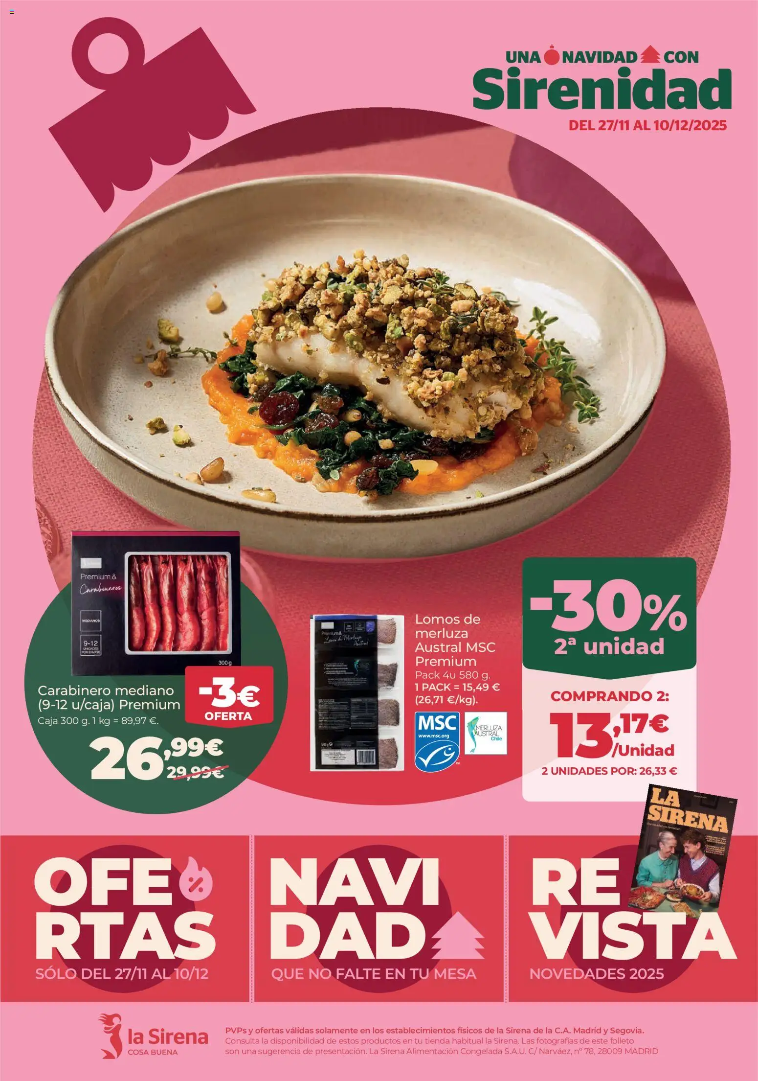 La Sirena folleto │ válido desde el 27.11.2025 | Página: 1 | Productos: Mesa, Caja