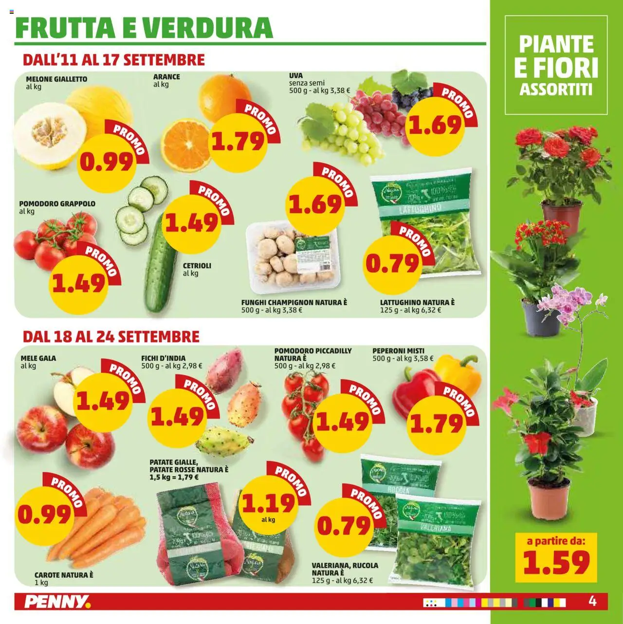 Volantino PENNY del 11.09.2025 | Pagina: 4 | Prodotti: Arance, Cetrioli, Frutta, Funghi