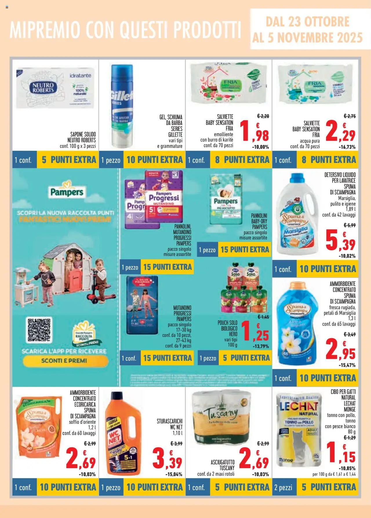 Volantino Conad del 09.10.2025 | Pagina: 15 | Prodotti: Sapone, Acqua, Lavatrice, Pampers