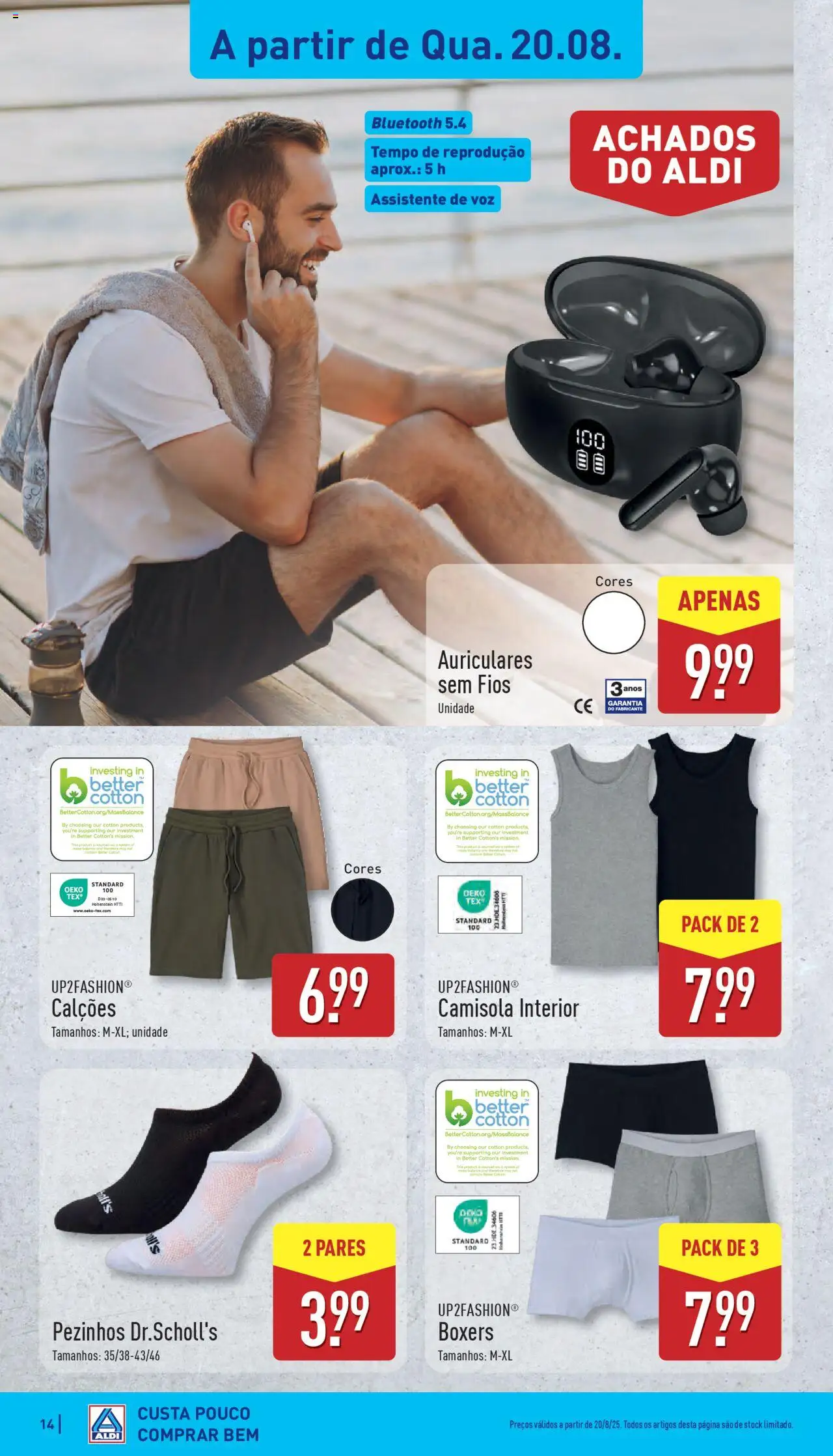 Aldi folheto │ válido de 18.08.2025 | Página: 14 | Produtos: Calções, Camisola