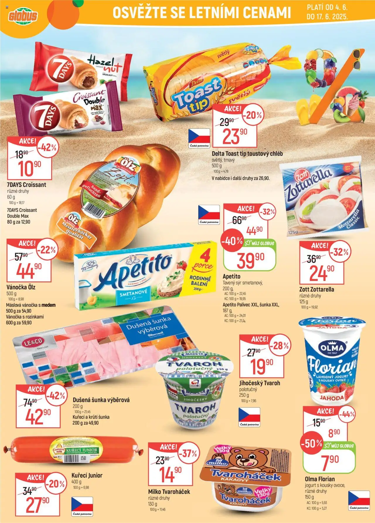 Globus leták - Trmice od 04.06.2025 | Strana: 10 | Produkty: Globus, Jogurt, Tvaroh, Mozzarella