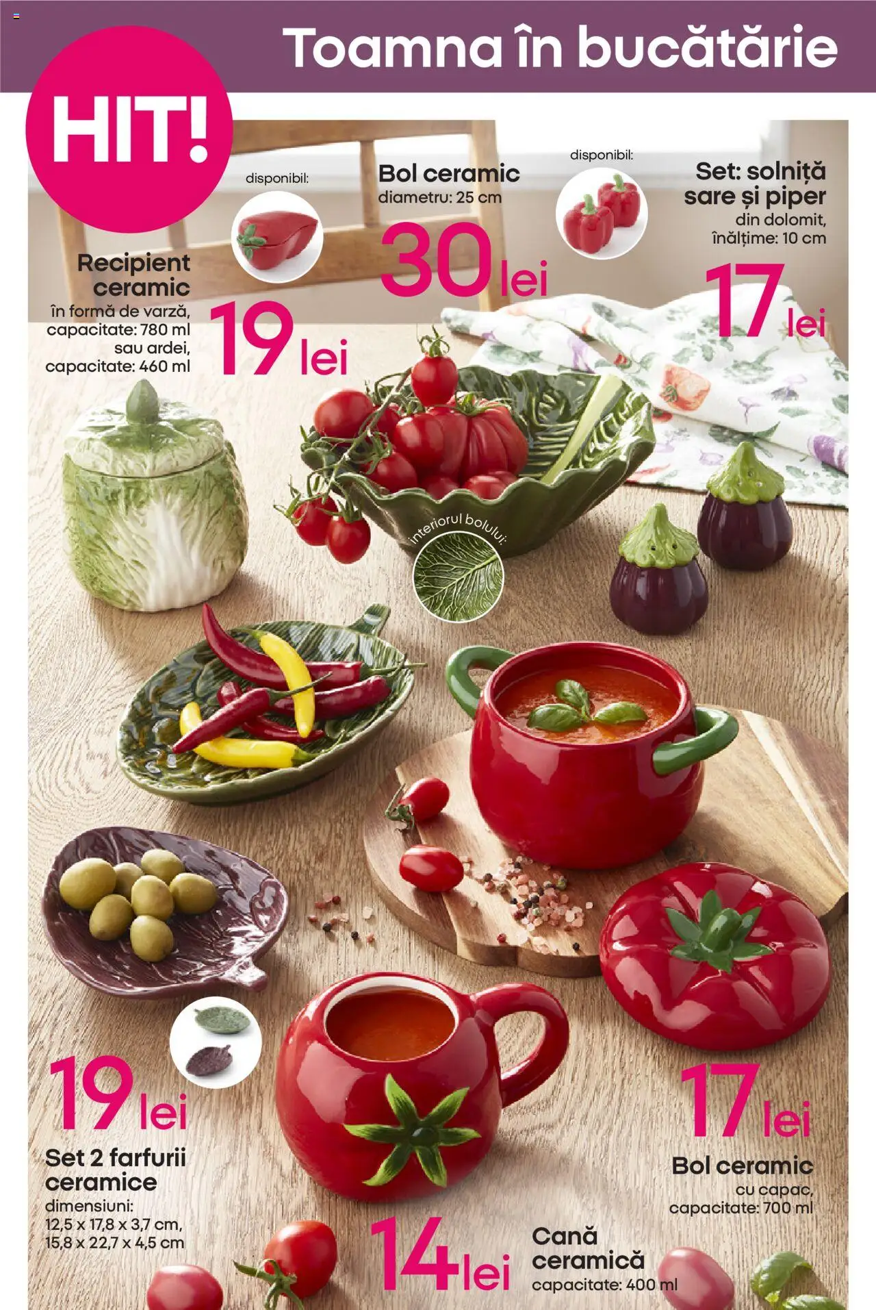Noul catalog Pepco – valabil de la 18.09.2025 | Pagină: 8 | Produse: Bol, Bucătărie, Sare, Piper