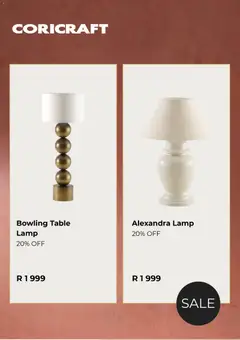 Coricraft specials catalogue – valid from 01.04.2026 | Page: 6 | Products: Table, Lamp