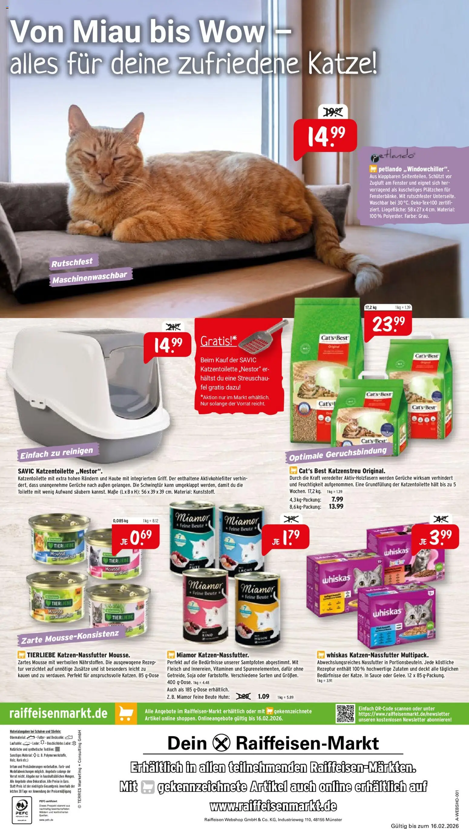 Raiffeisen Markt Prospekt 	 – gültig ab 28.01.2026 | Seite: 8 | Produkte: Toilette, Lachs, Fleisch, Whiskas