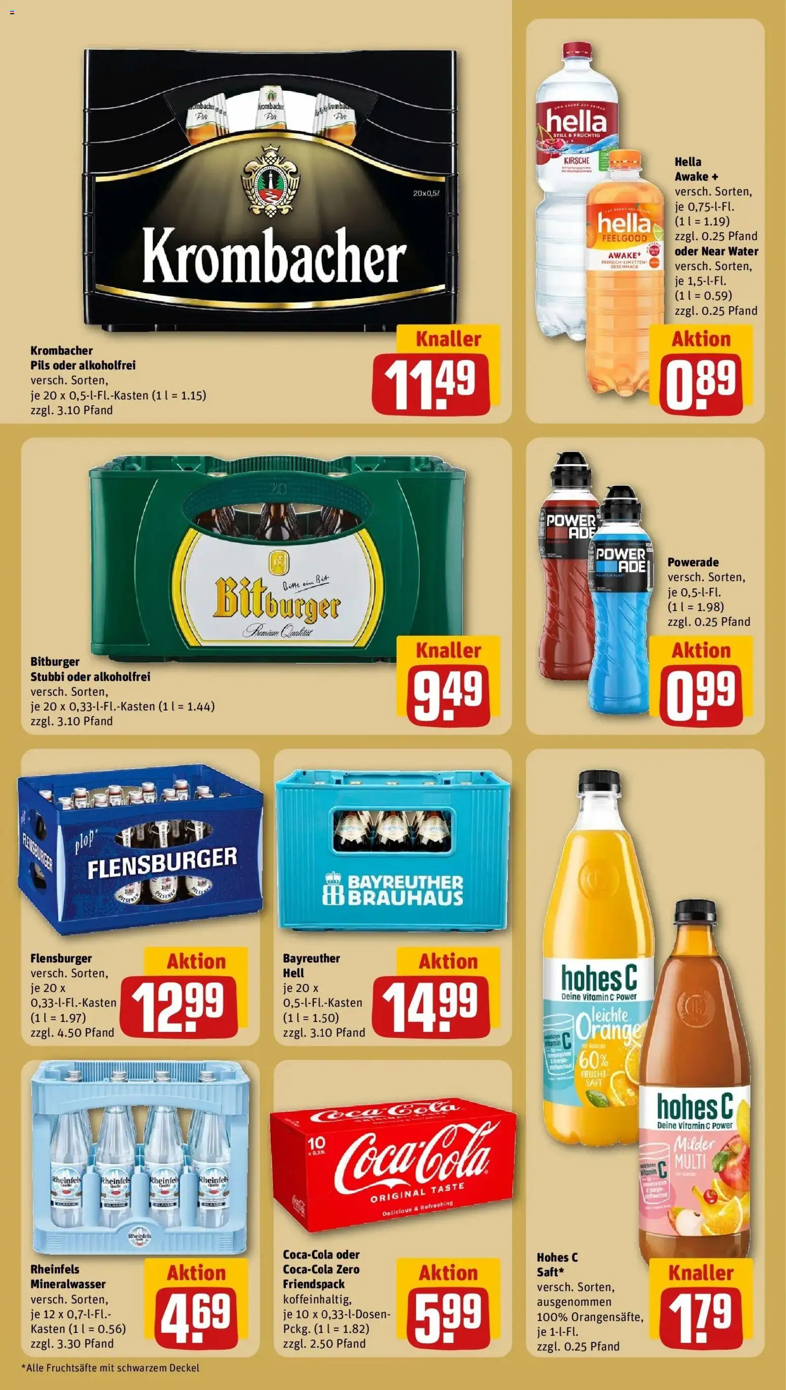Rewe Prospekt Euskirchen	 – gültig ab 02.03.2026 | Seite: 22 | Produkte: Bayreuther hell, Pils, Mineralwasser, Powerade