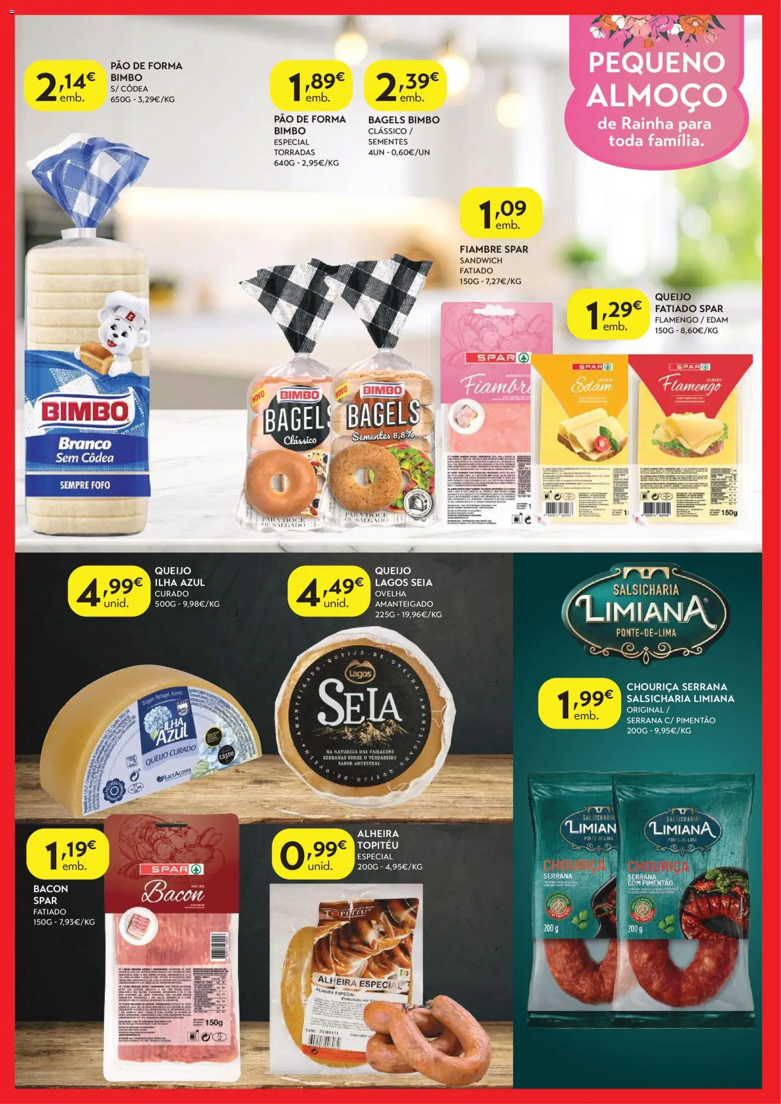 Spar folheto │ válido de 28.04.2026 | Página: 2 | Produtos: Pão de forma, Pimentão, Queijo, Alheira