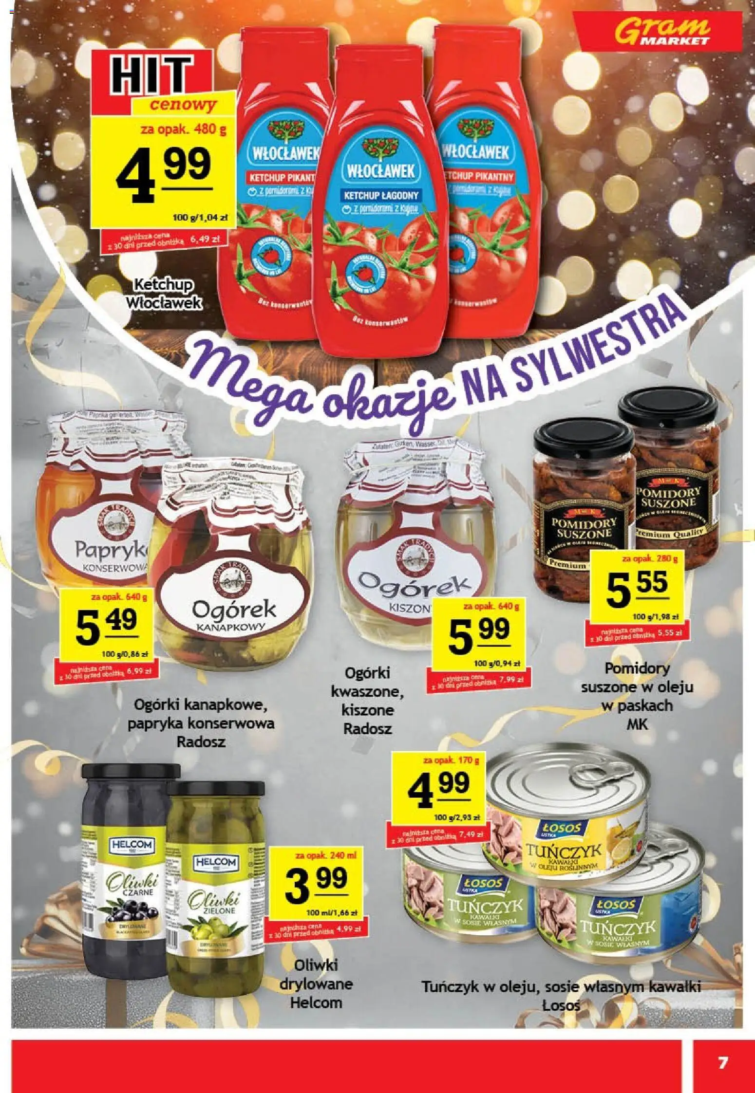 Gram Market Gazetka od 29.12.2025 | Strona: 7 | Produkty: Łosoś, Papryka, Tuńczyk, Pomidory