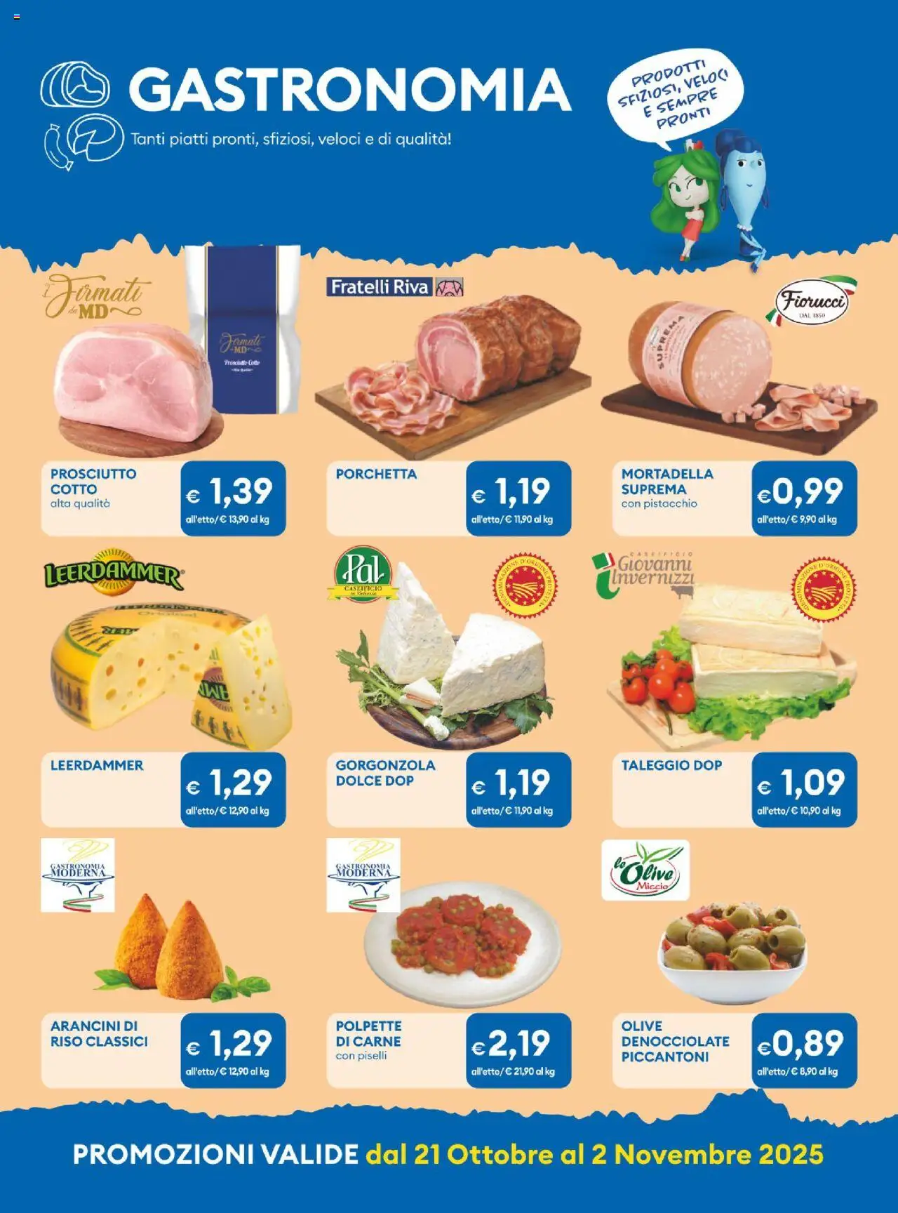Volantino MD Discount del 21.10.2025 | Pagina: 18 | Prodotti: Riso, Prosciutto, Mortadella, Polpette