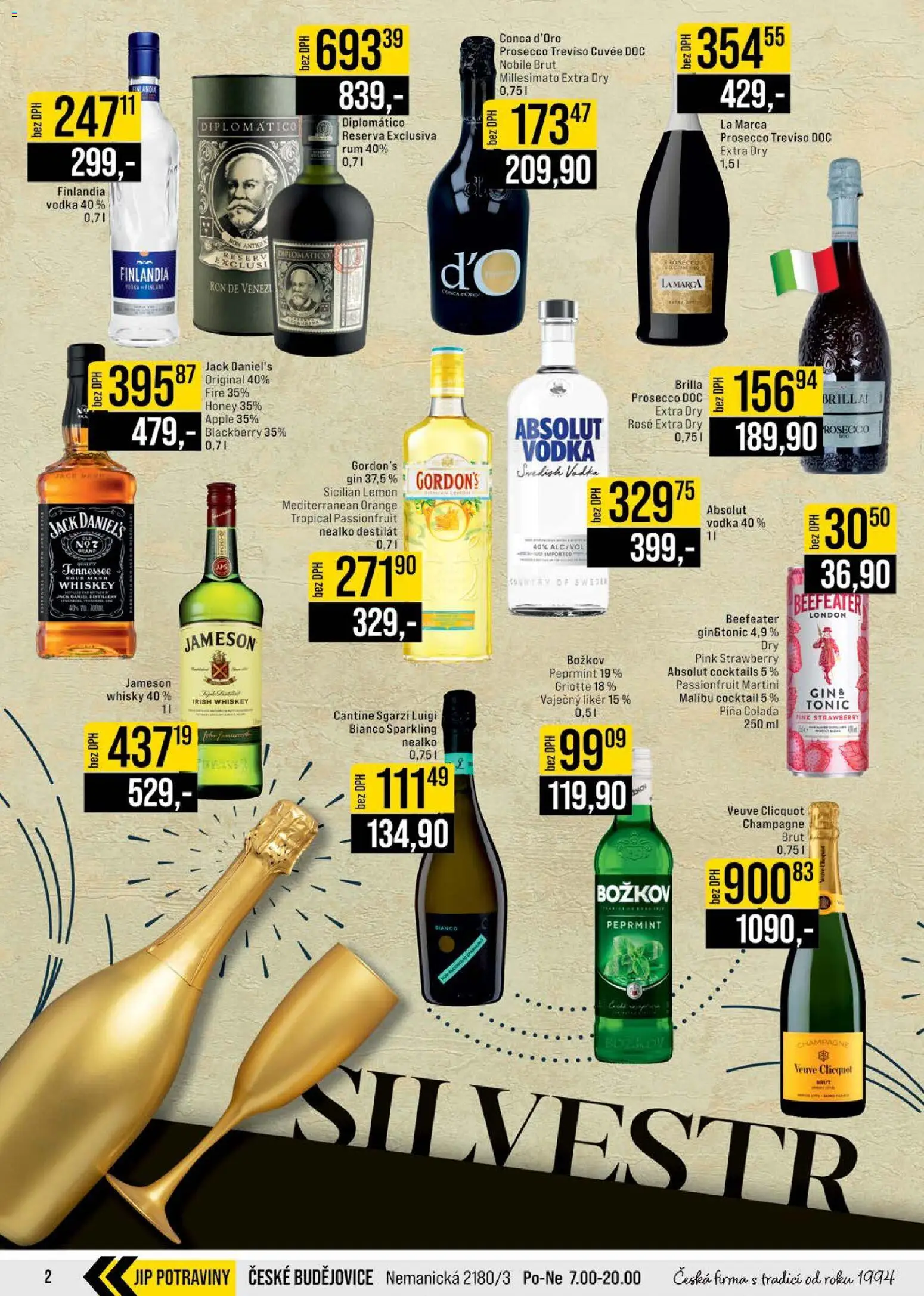 Jip leták - Cash & Carry od 24.12.2025 | Strana: 2 | Produkty: Rum, Vodka, Tonic, Vaječný Likér