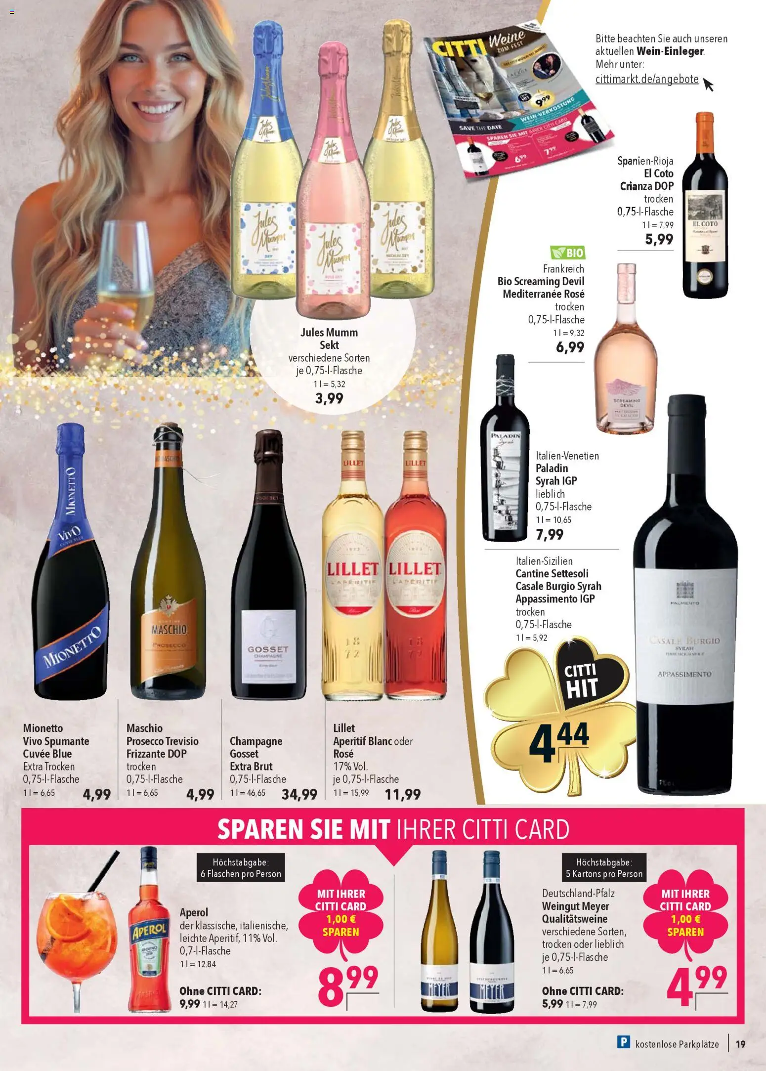 CITTI Markt Prospekt 	 – gültig ab 27.12.2025 | Seite: 19 | Produkte: Vivo, Jules mumm, Lillet, Prosecco