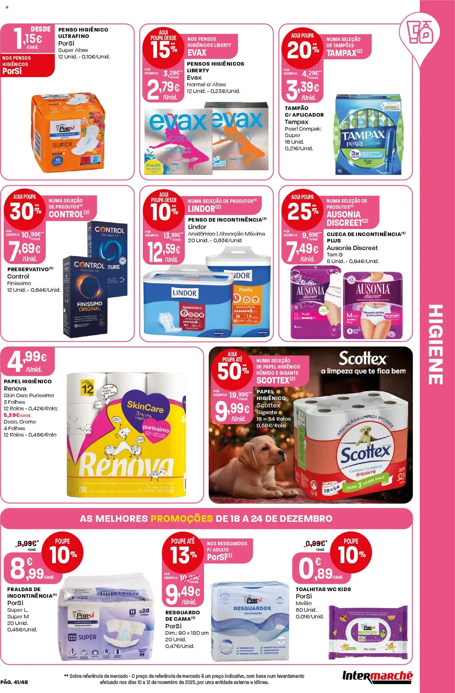 Intermarché folheto │ válido de 18.12.2025 | Página: 41 | Produtos: Fraldas, Base, Melão, Creme