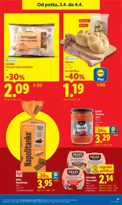 Kajzerice, 12 x 63 g, 1 kg = 1.57 - Pregled kataloga iz trgovine Lidl, vrijedi od 30.03.2026 | Stranica: 71