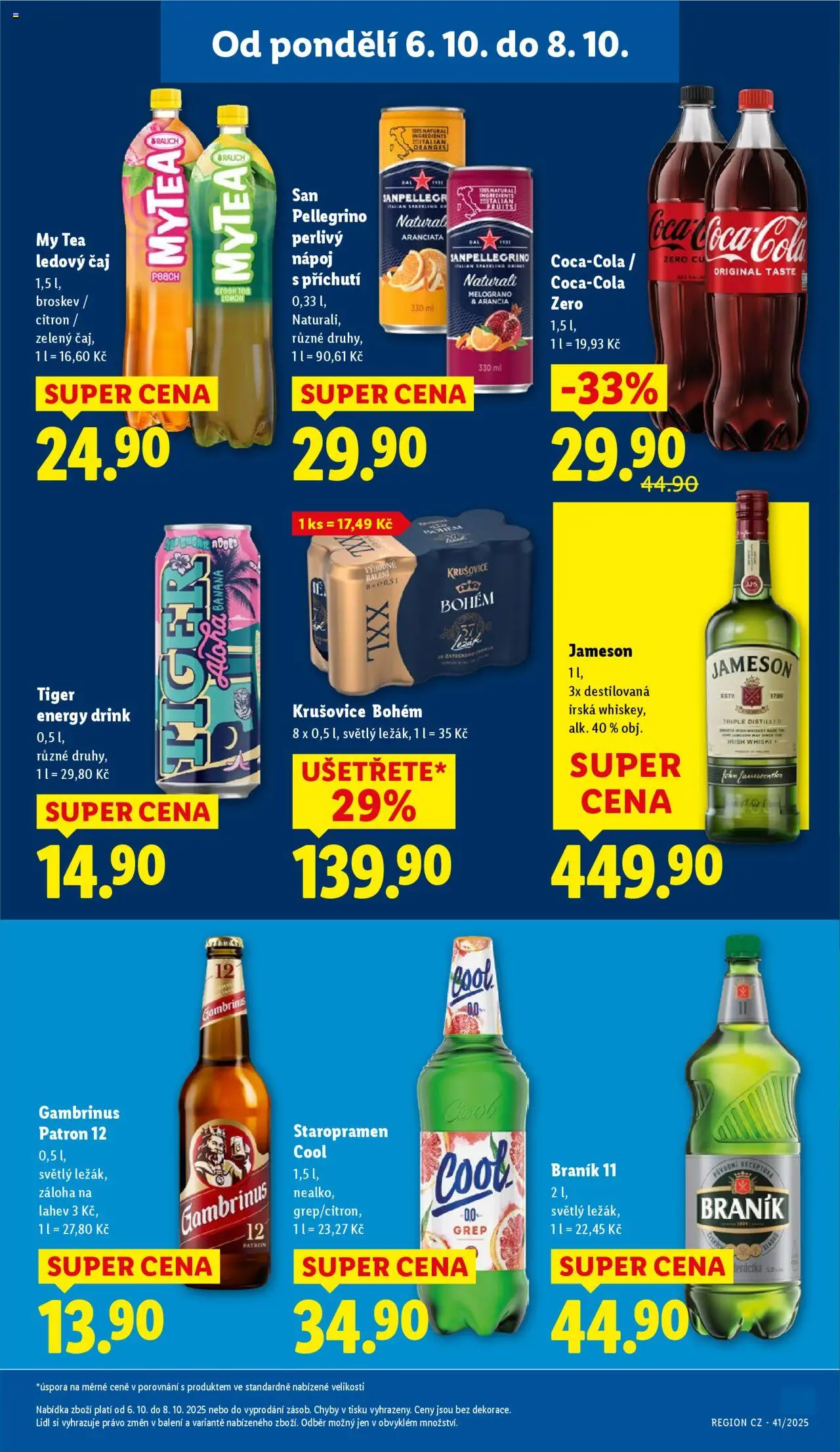 Lidl leták od 06.10.2025 | Strana: 32 | Produkty: Whiskey, Jameson, Braník 11, Láhev