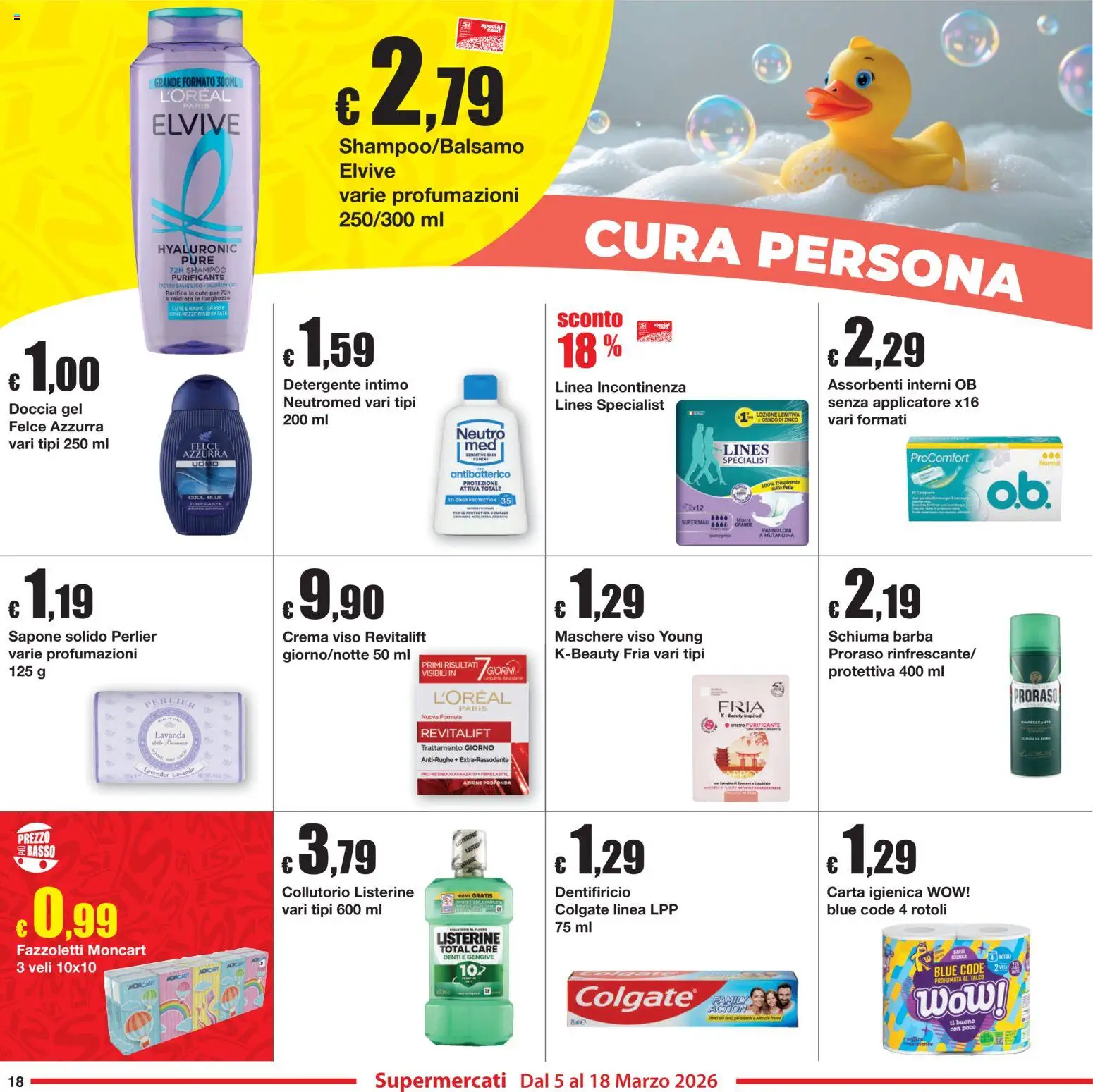 Volantino Sì con Te del 05.03.2026 | Pagina: 18 | Prodotti: Crema, Detergente intimo, Crema viso, Lavanda