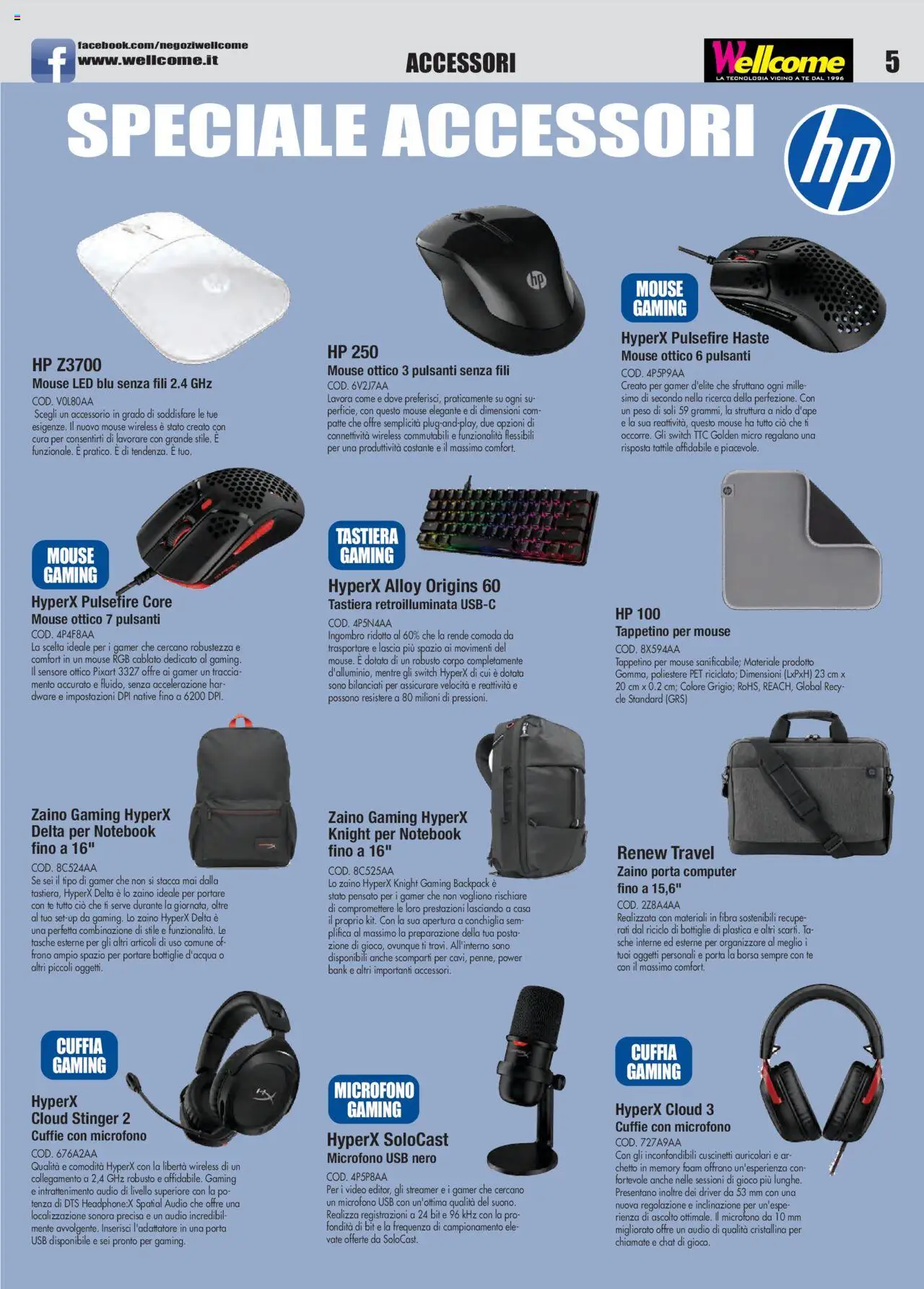 Volantino Wellcome del 18.09.2025 | Pagina: 5 | Prodotti: Auricolari, Computer, Mouse, Cuffie