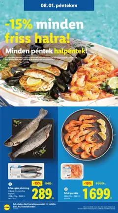 Lidl akciós ujság - amely érvényes a következő dátumtól: 31.07.2025 | Oldal: 22 | Termékek: Pisztráng, Garnéla