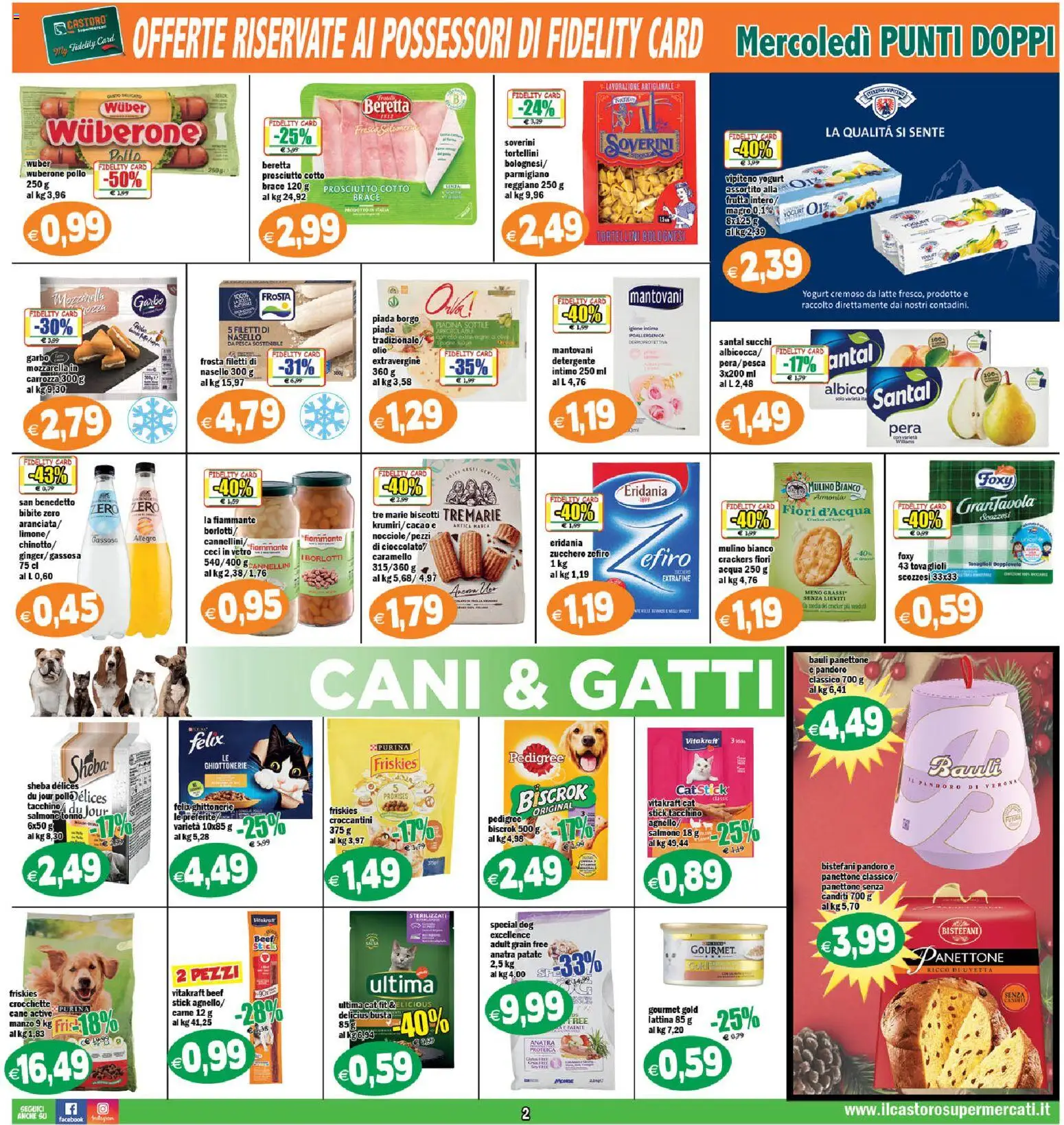 Volantino Il Castoro del 07.11.2025 | Pagina: 2 | Prodotti: Yogurt, Acqua, Pera, Nasello