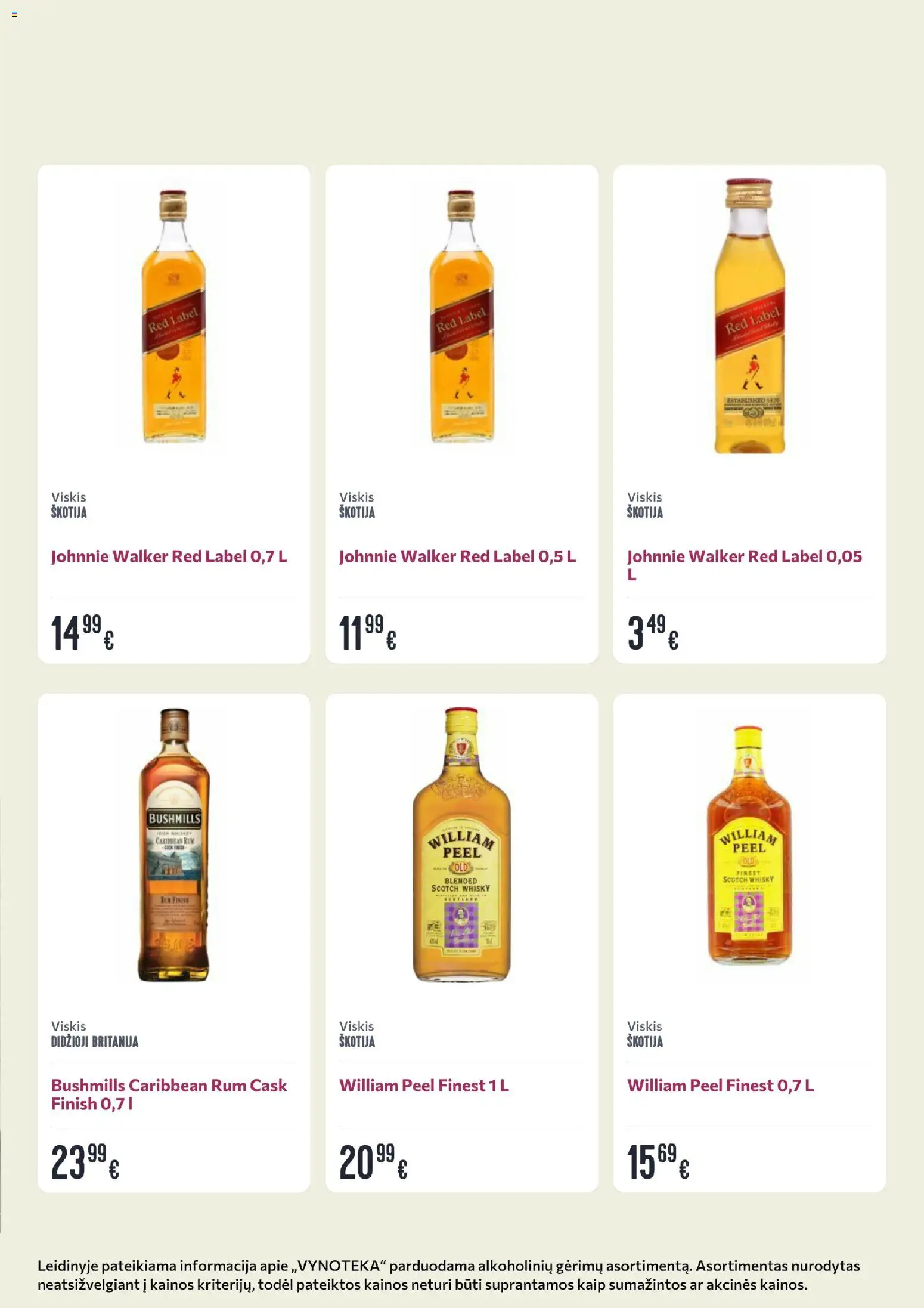 VYNOTEKA akcijos nuo 29.12.2025 | Puslapis: 7 | Prekių: Viskis
