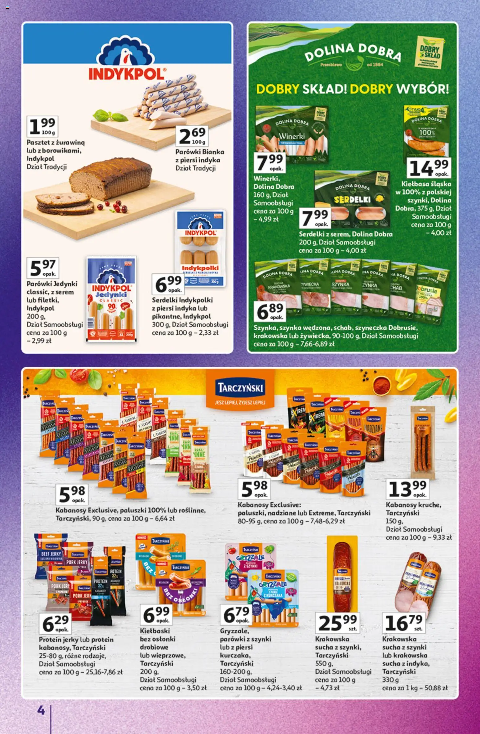 Auchan gazetka - Znane Marki Hipermarket od 23.04.2026 | Strona: 4 | Produkty: Parówki z szynki, Parówki, Kiełbaski, Żurawina