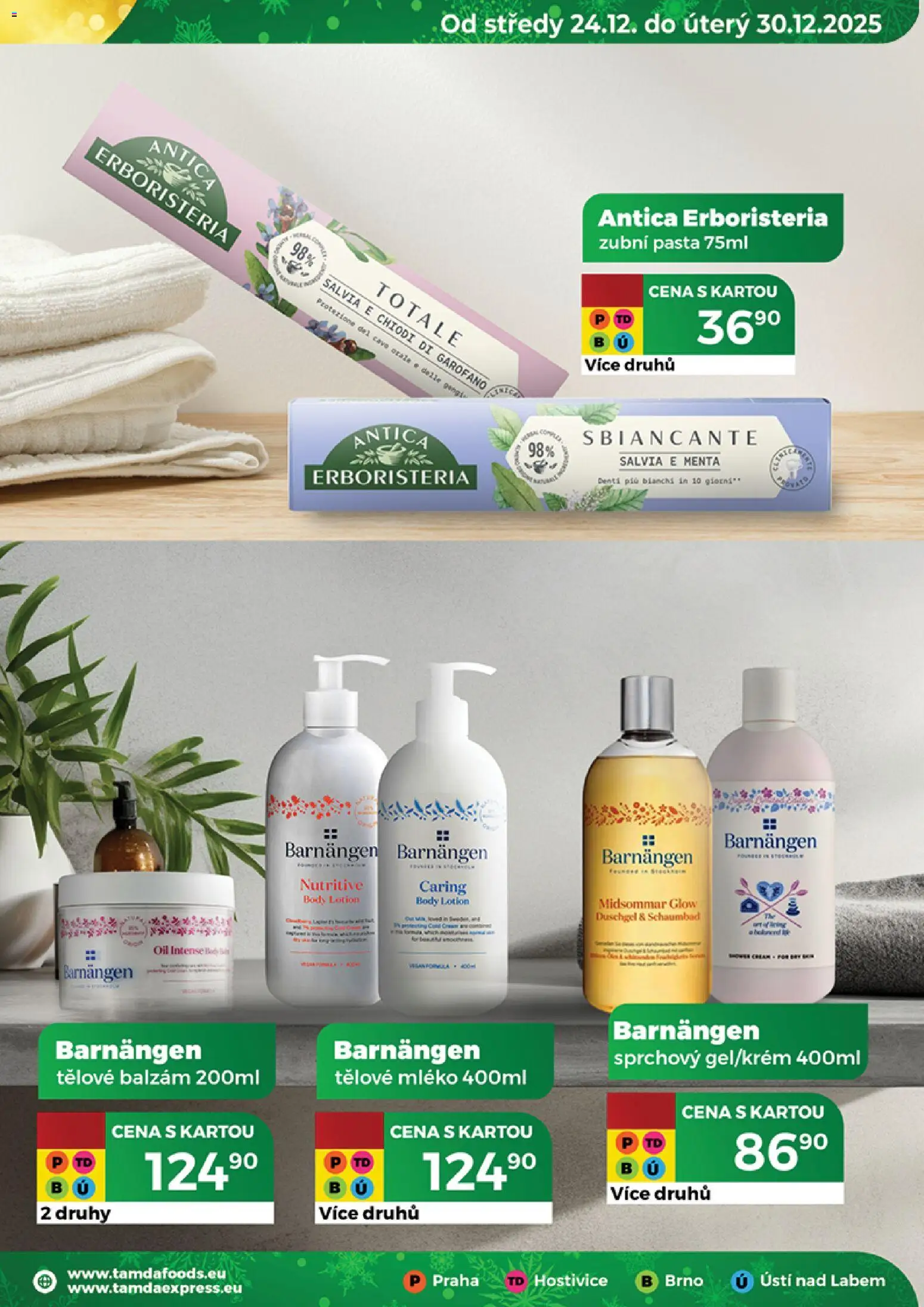 Tamda Foods leták od 24.12.2025 | Strana: 35 | Produkty: Tělové mléko, Mléko, Barnängen, Body